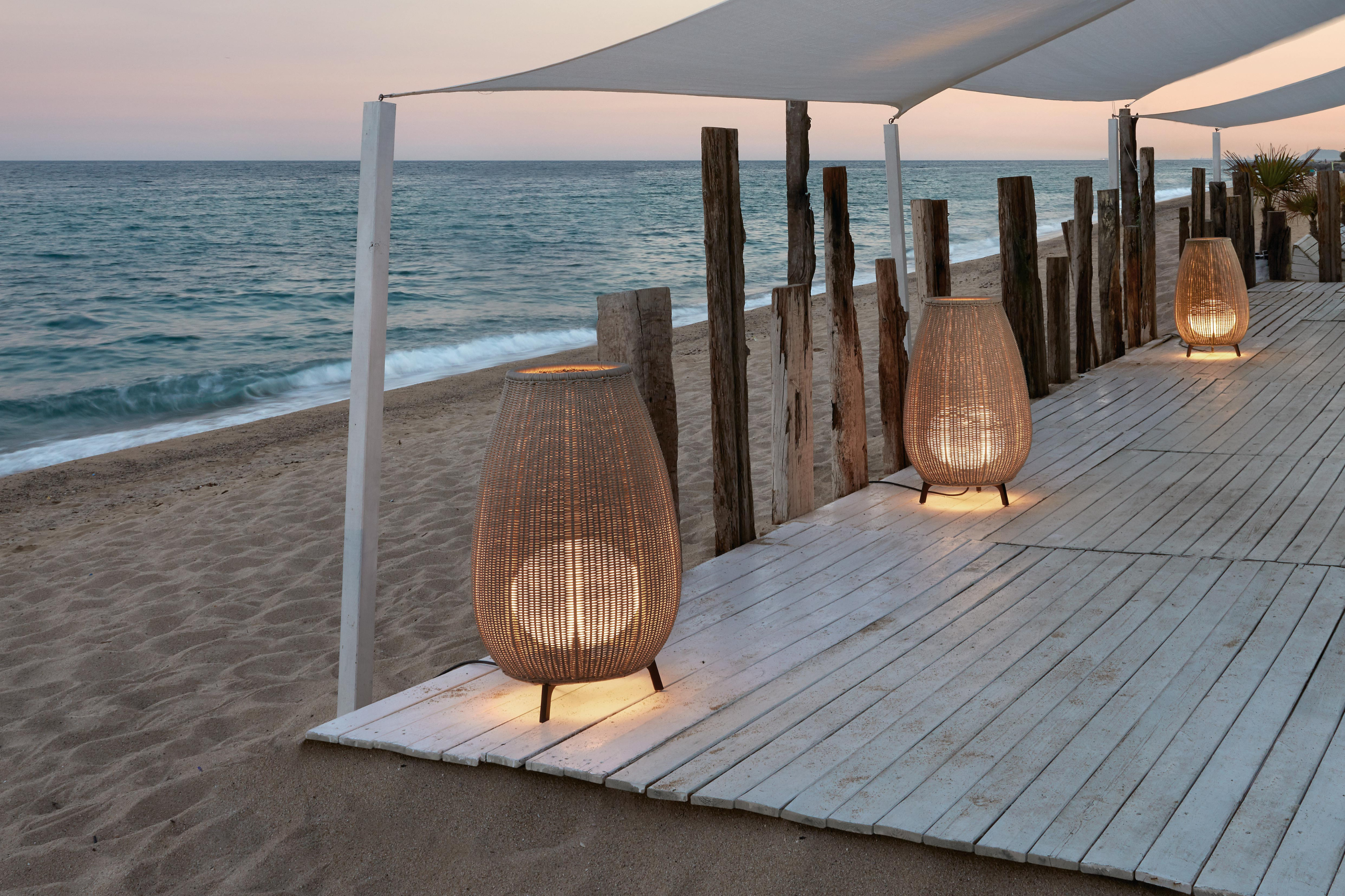 Outdoor Table and Floor Lamps