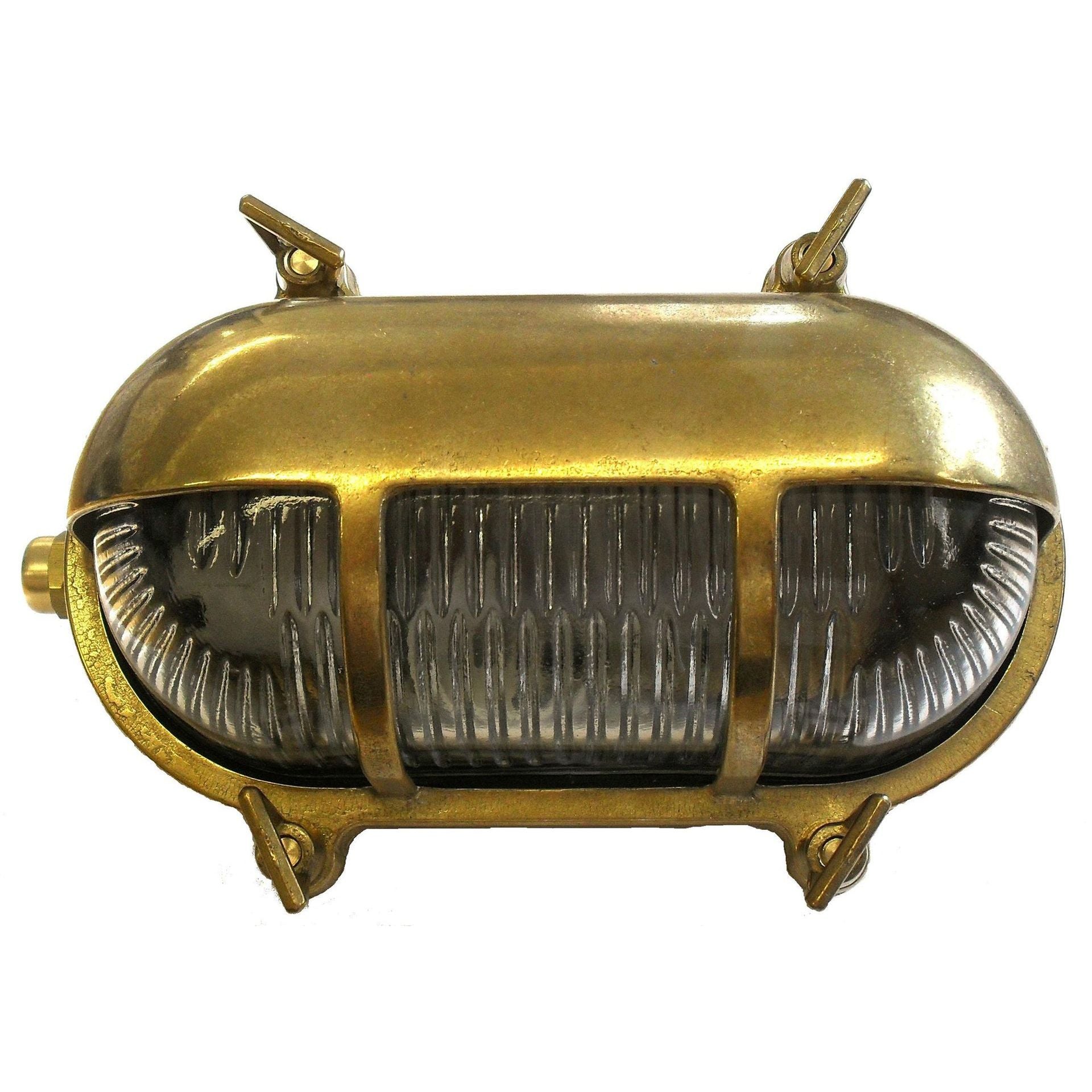 Navigator Palaemon Eyelid Bulkhead Wall Light - Raw Brass