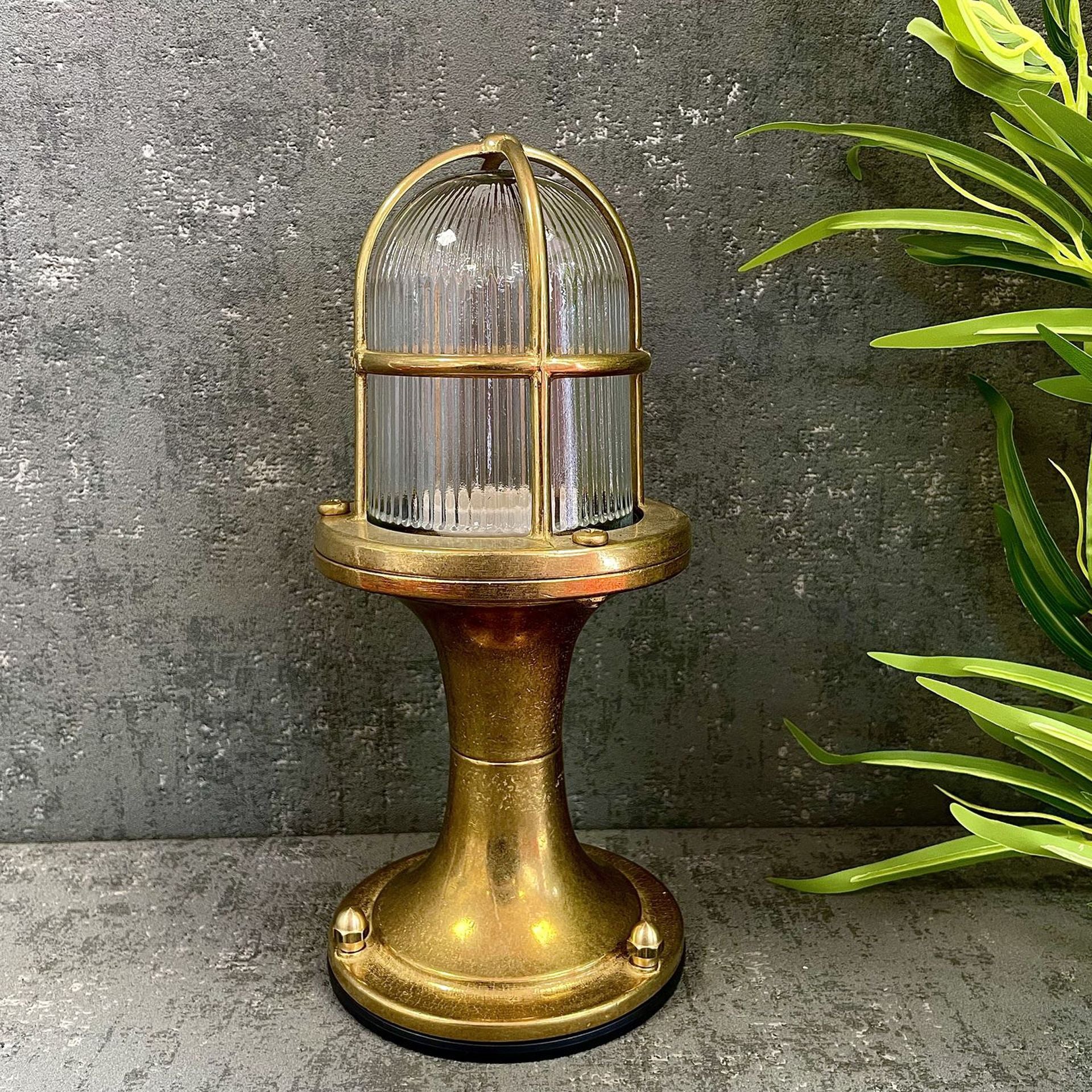 Navigator Wellington Post Lantern - Raw Brass