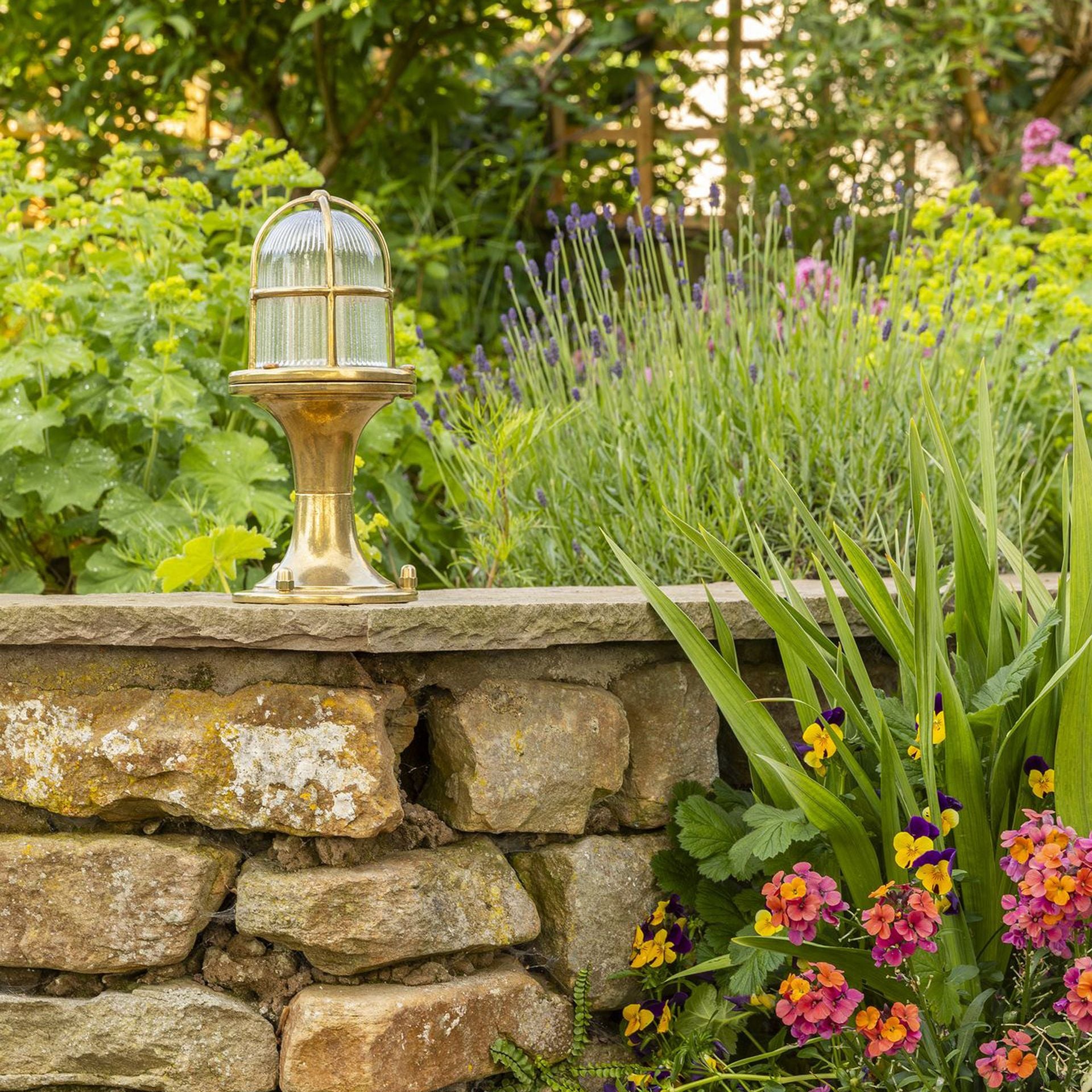 Navigator Wellington Post Lantern - Raw Brass