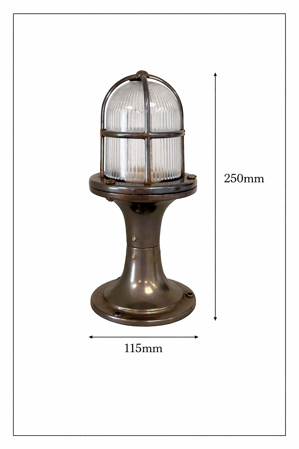 Navigator Wellington Post Lantern - Antique Brass