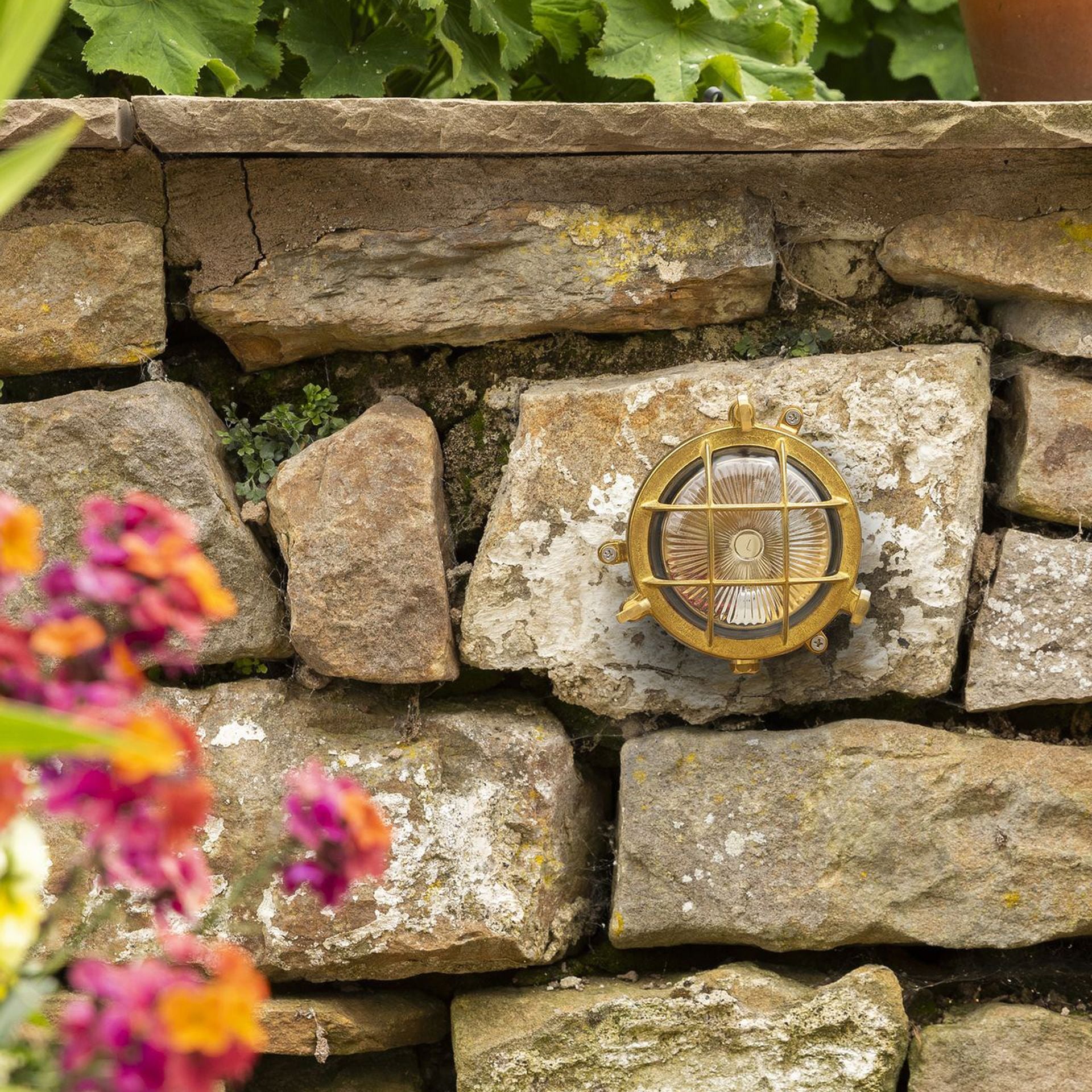 Navigator Mini Porthole Bulkhead Wall Light - Raw Brass