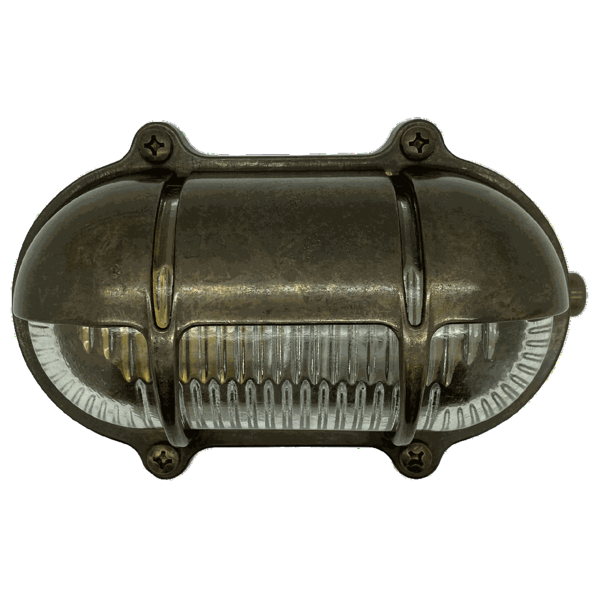 Navigator Decorative Eyelid Bulkhead Wall Light - Antique Brass