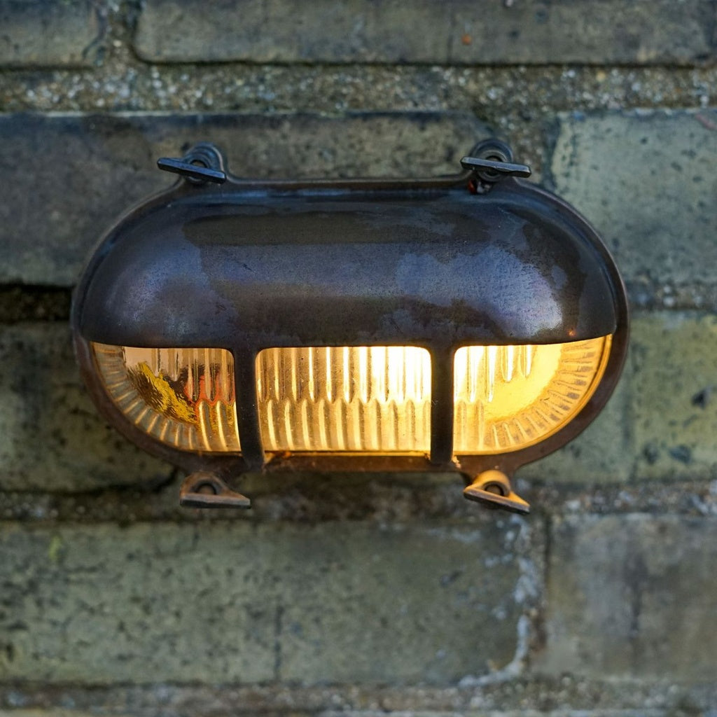 Navigator Palaemon Bulkhead Wall Light - Antique Brass