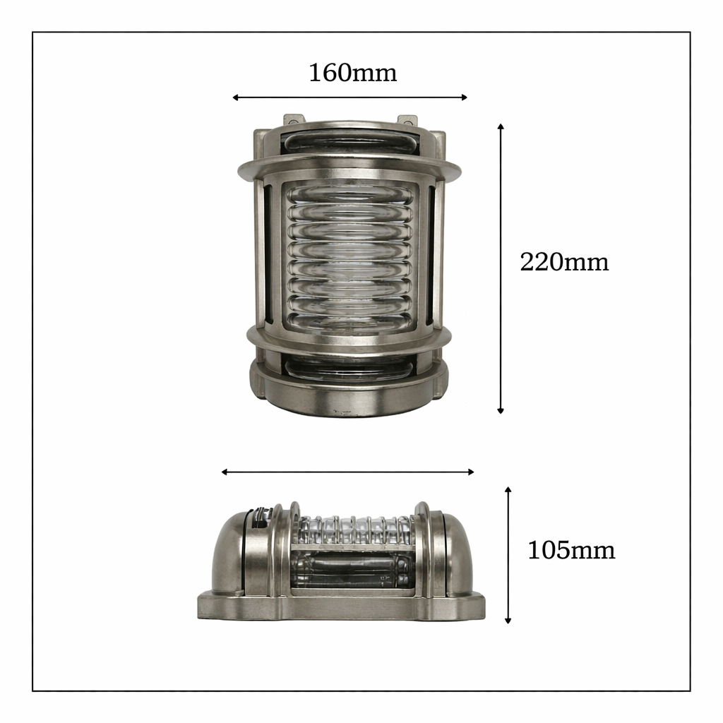 Navigator Cargo Wall Light - Satin Nickel