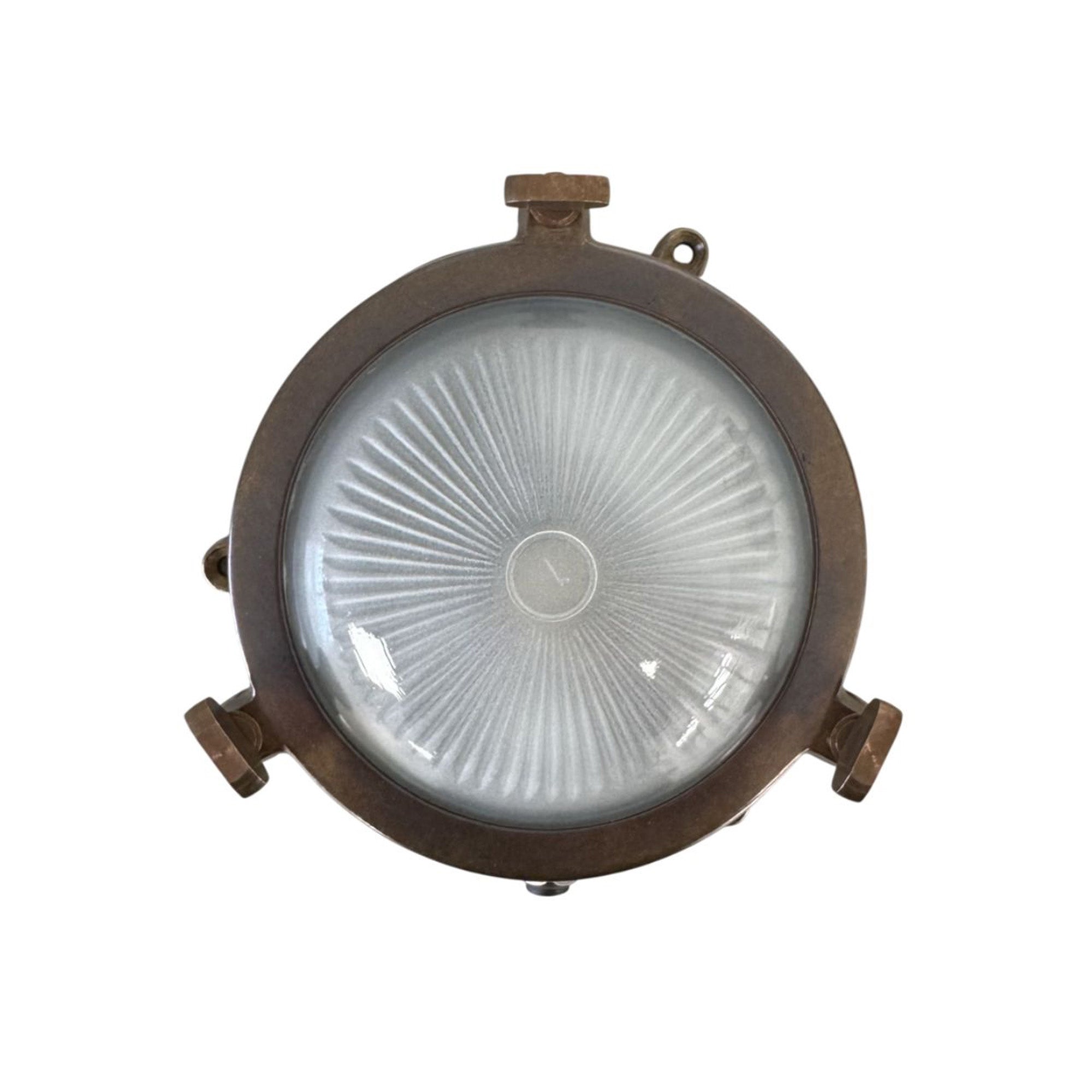 Navigator Mini Compass Bulkhead Wall Light - Antique Brass
