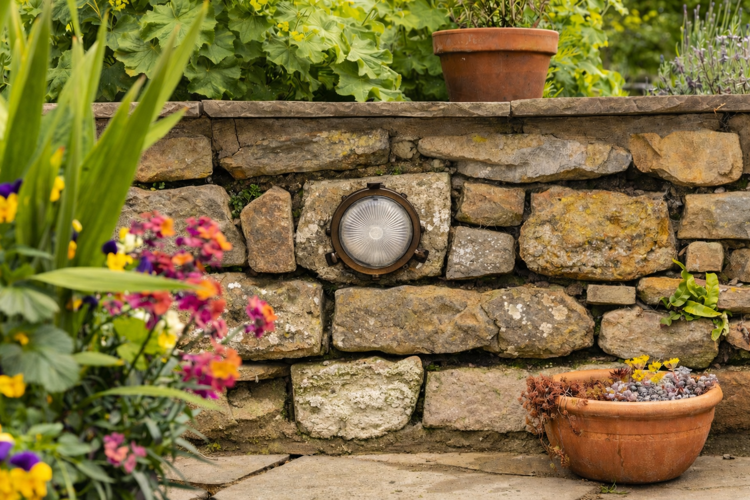 Navigator Mini Compass Bulkhead Wall Light - Antique Brass