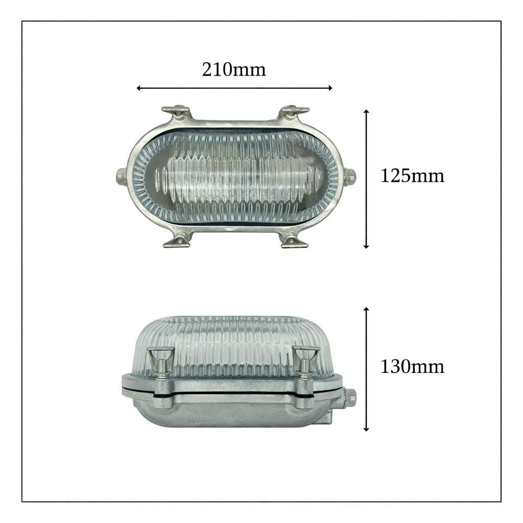 Navigator Small Siren Bulkhead Wall Light - Satin Nickel