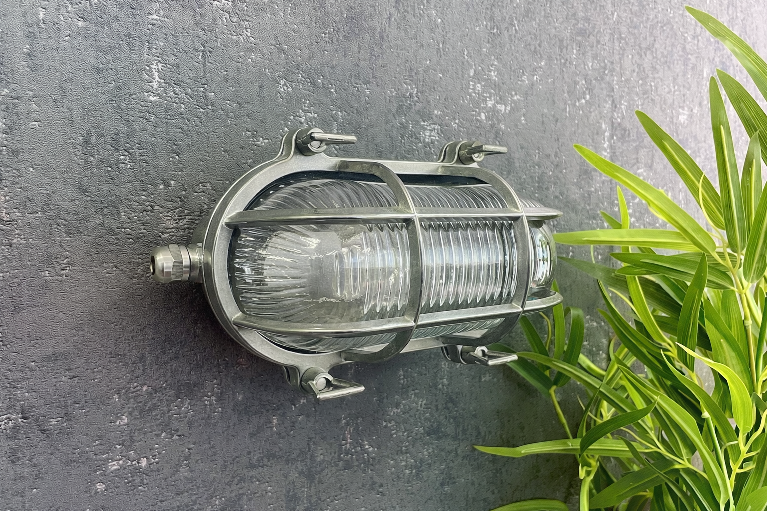 Navigator Small Siren Bulkhead Wall Light - Satin Nickel