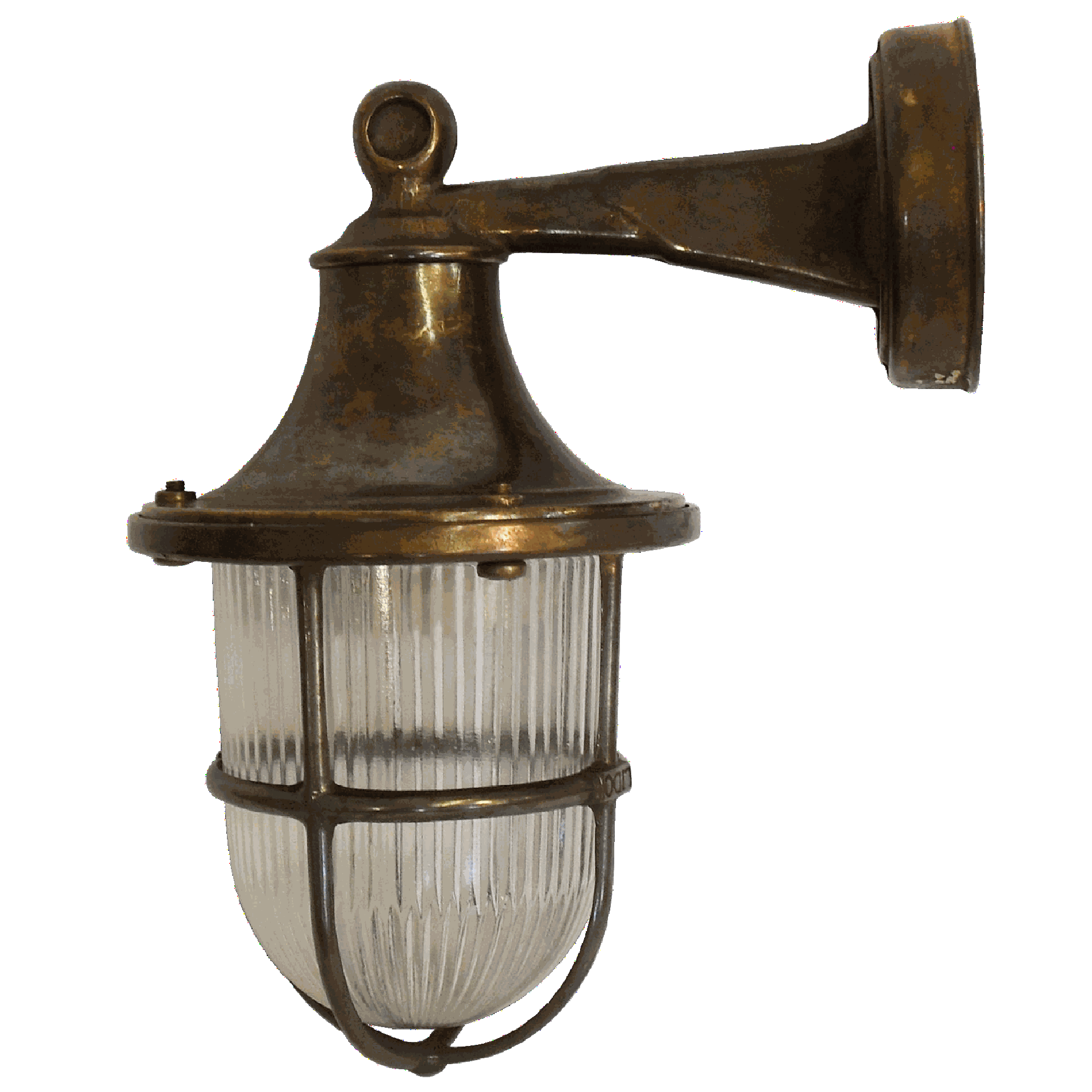 Navigator Tiller Wall Lantern - Antique Brass