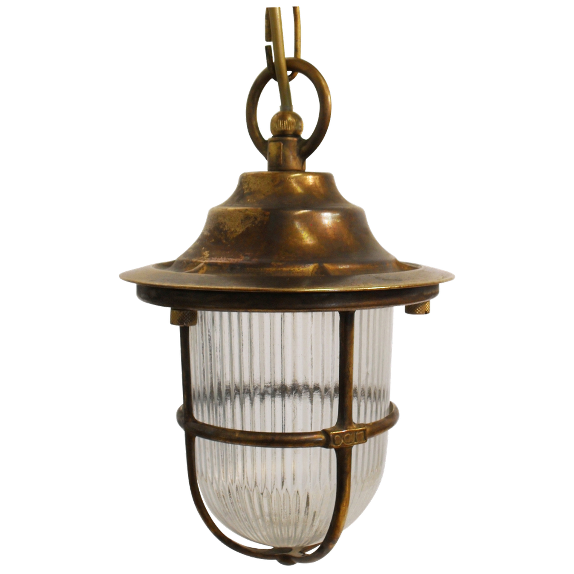 Navigator Hull Guard Pendant Lantern - Antique Brass