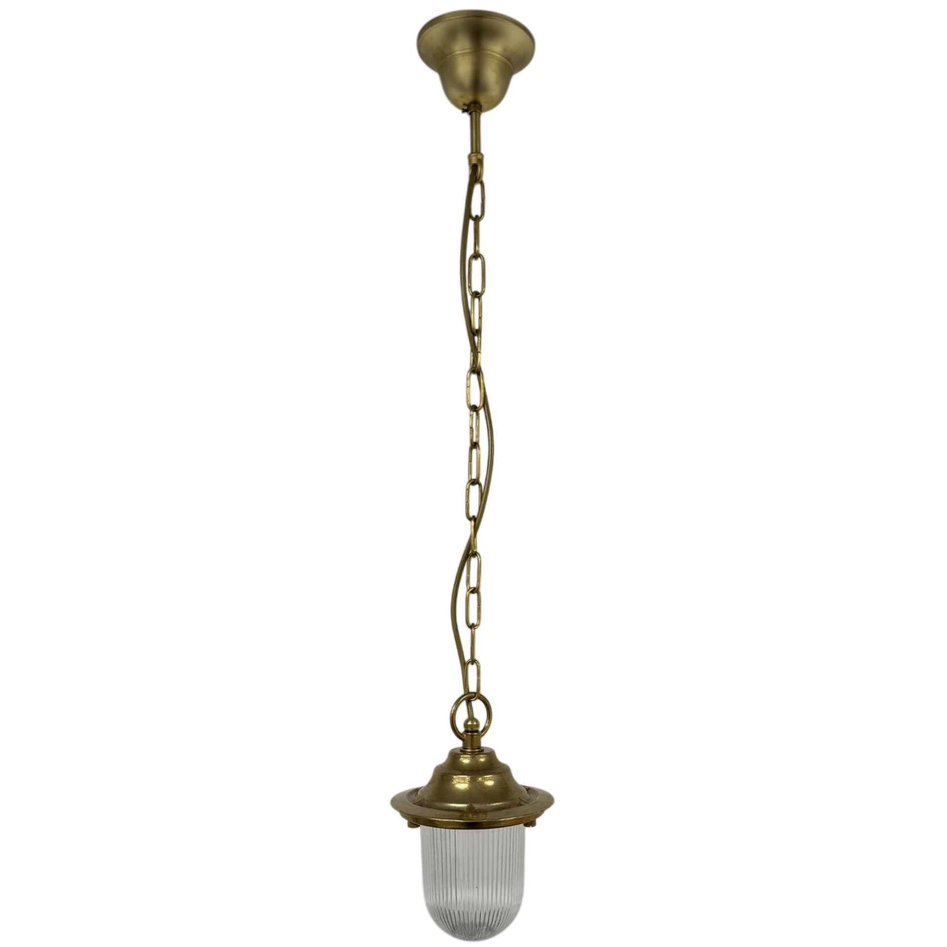 Navigator Hull Pendant Lantern - Raw Brass