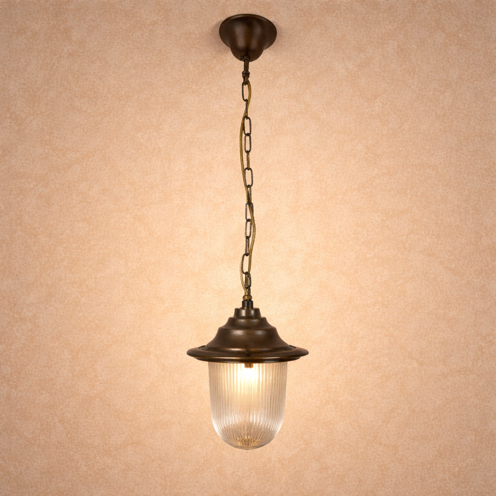 Navigator Hull Pendant Lantern - Antique Brass