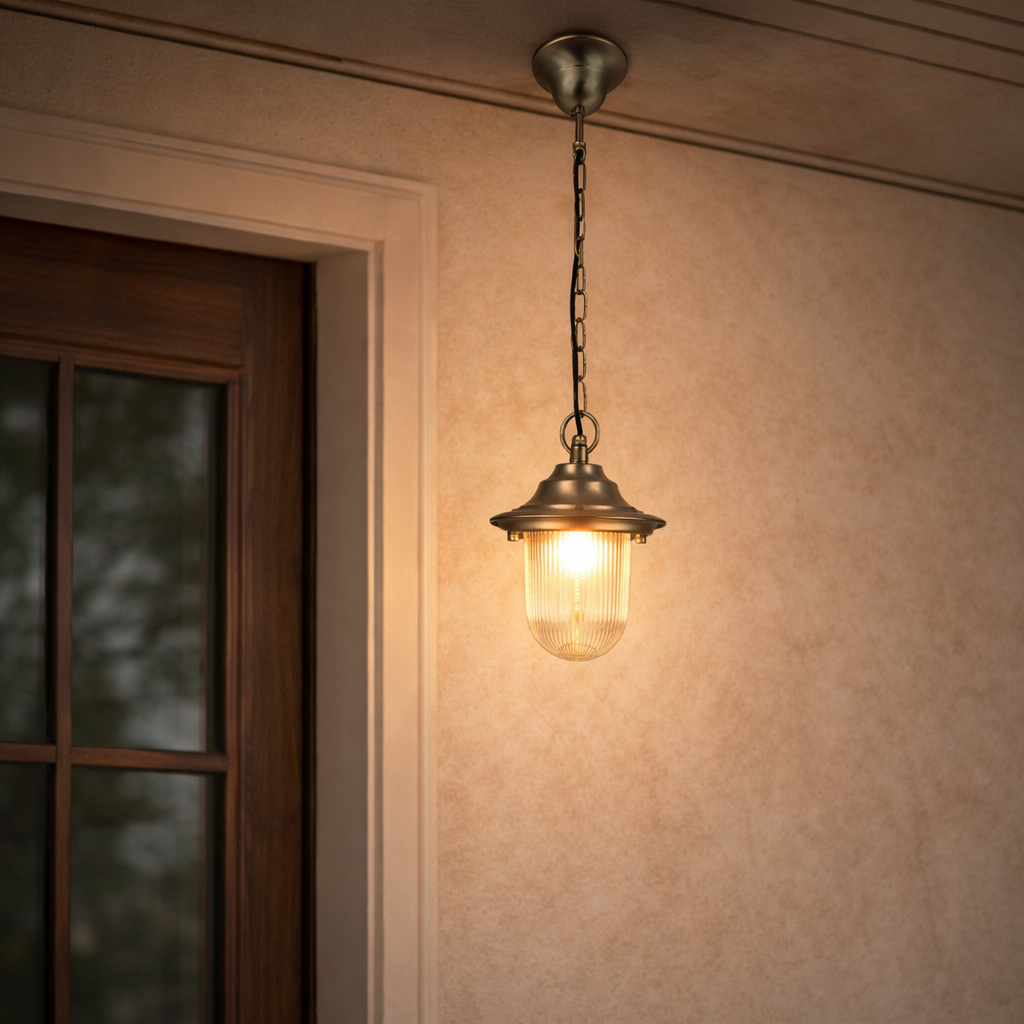 Navigator Hull Pendant Lantern - Satin Nickel