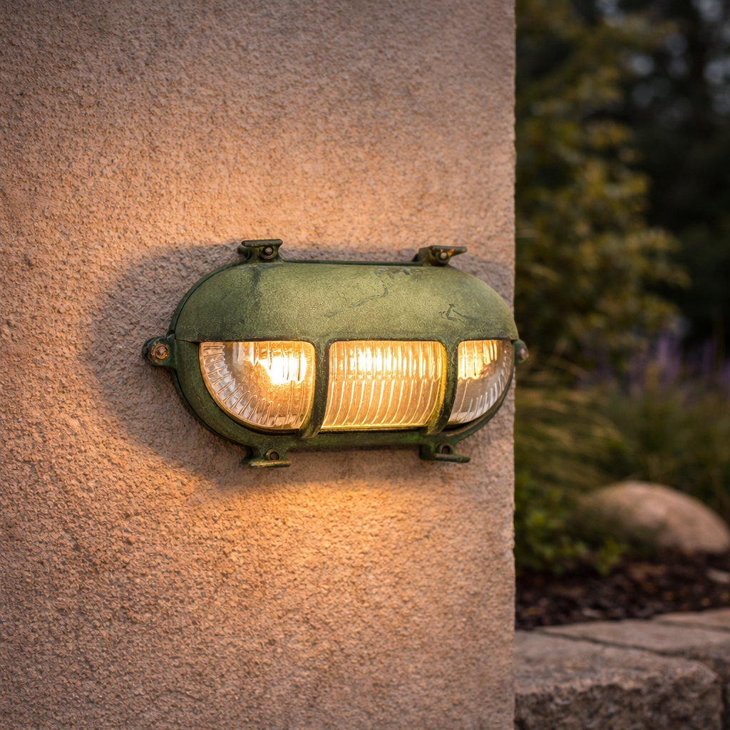 Navigator Palaemon Bulkhead Wall Light - Verdigris