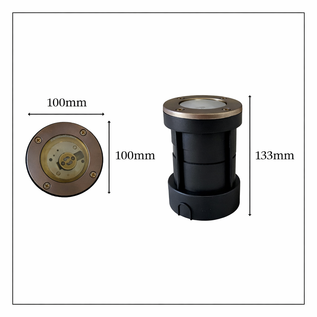 Navigator Bertha Recessed Ground Light - Antique Brass