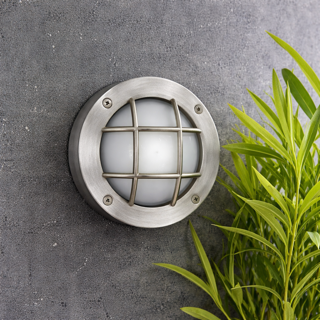 Navigator Marina Guard Circular Bulkhead - Satin Nickel