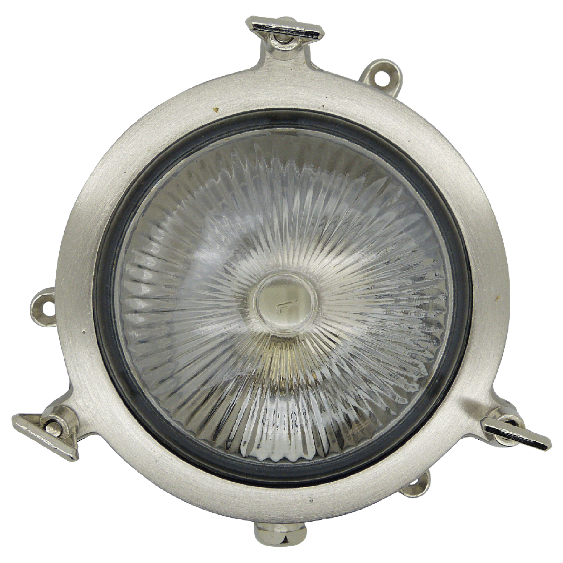 Navigator Plain Mini Porthole Bulkhead Wall Light - Satin Nickel