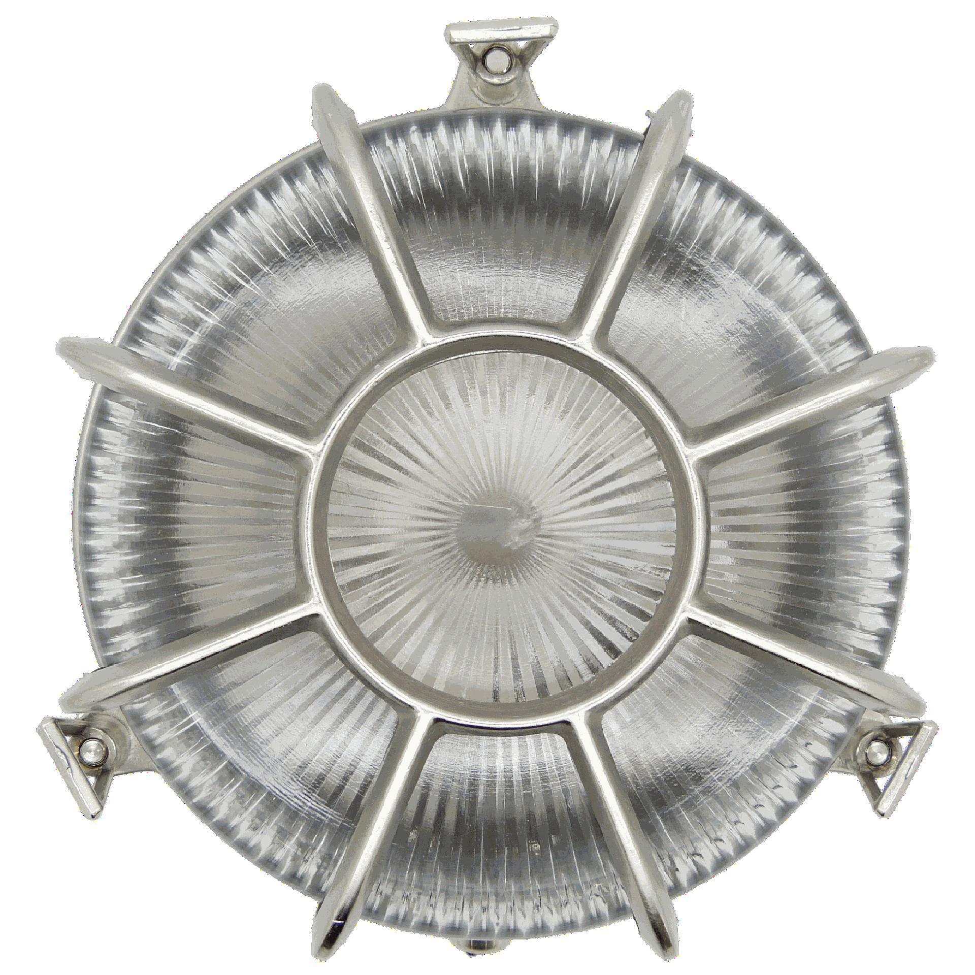 Navigator Extra Large Radial Porthole Bulkhead Wall Light - Satin Nickel