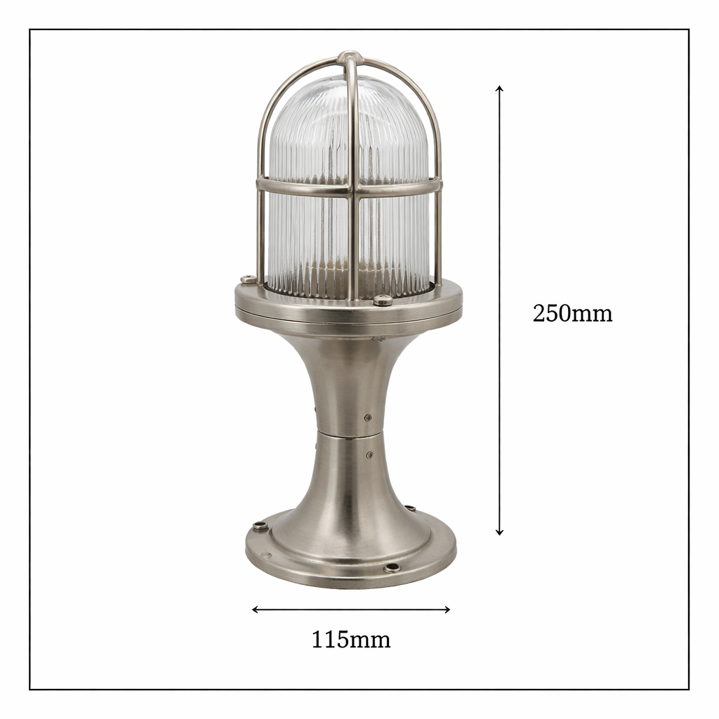 Navigator Wellington Post Lantern - Satin Nickel