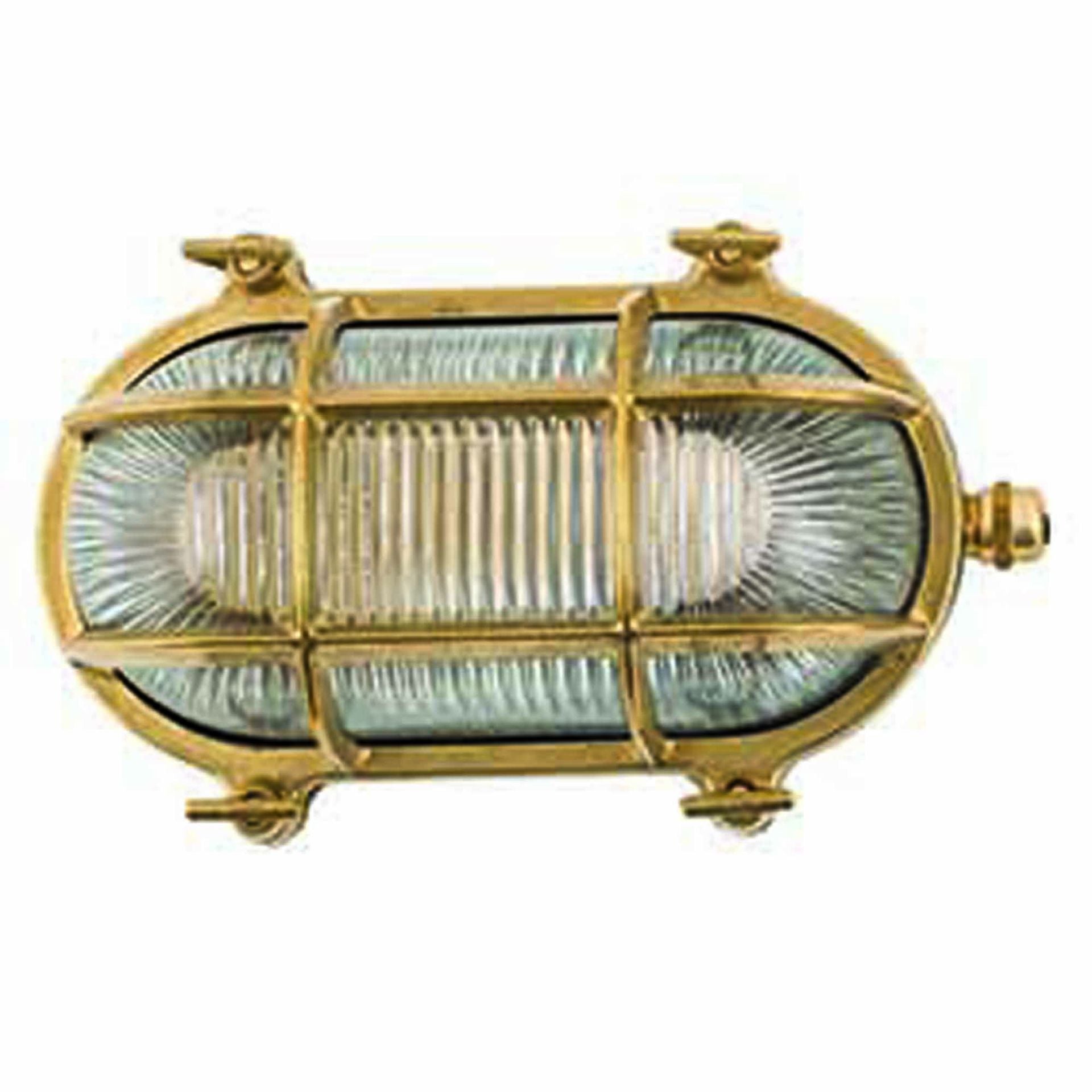 Navigator Small Standard Bulkhead Wall Light - Raw Brass