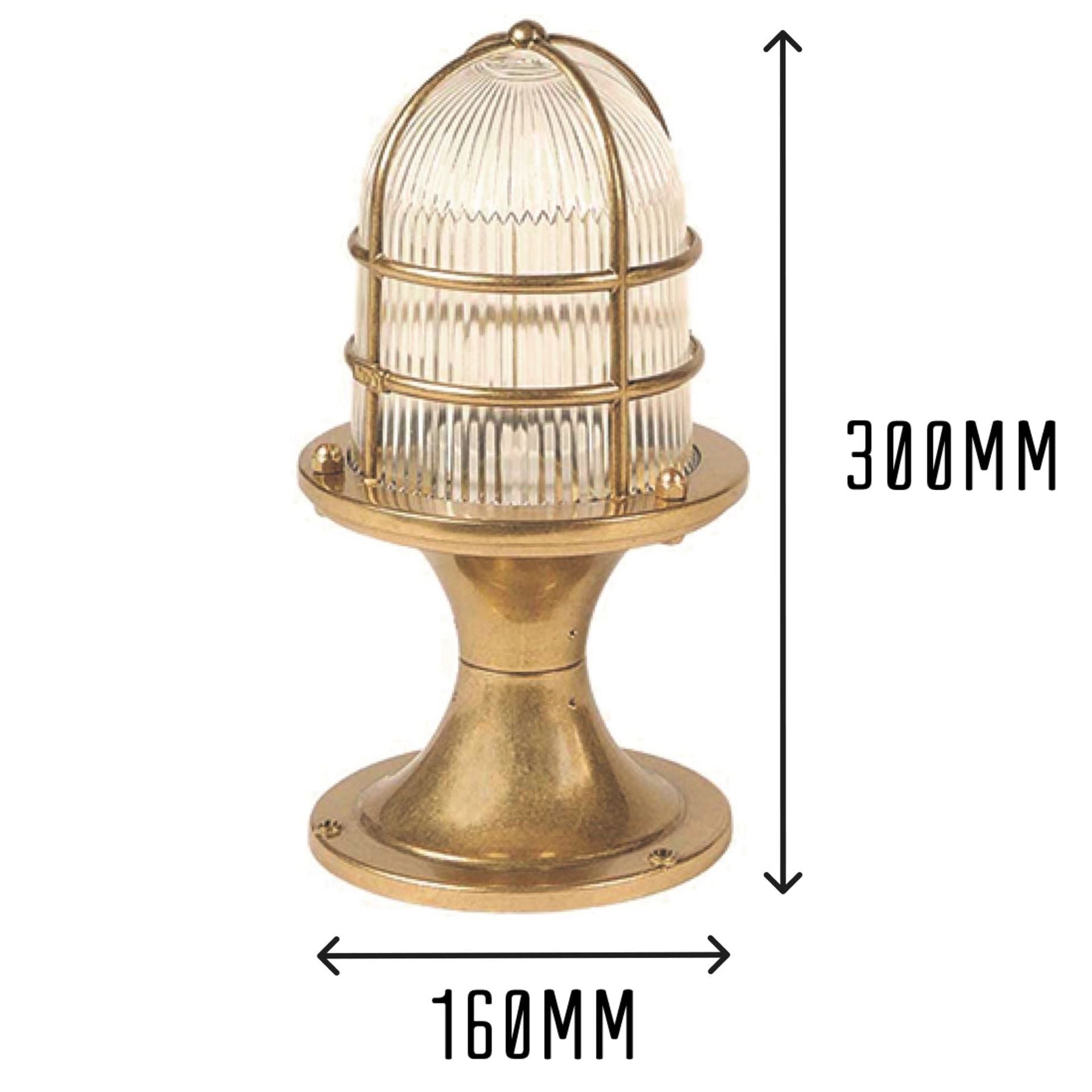 Navigator Wellington Grand Post Lantern - Raw Brass