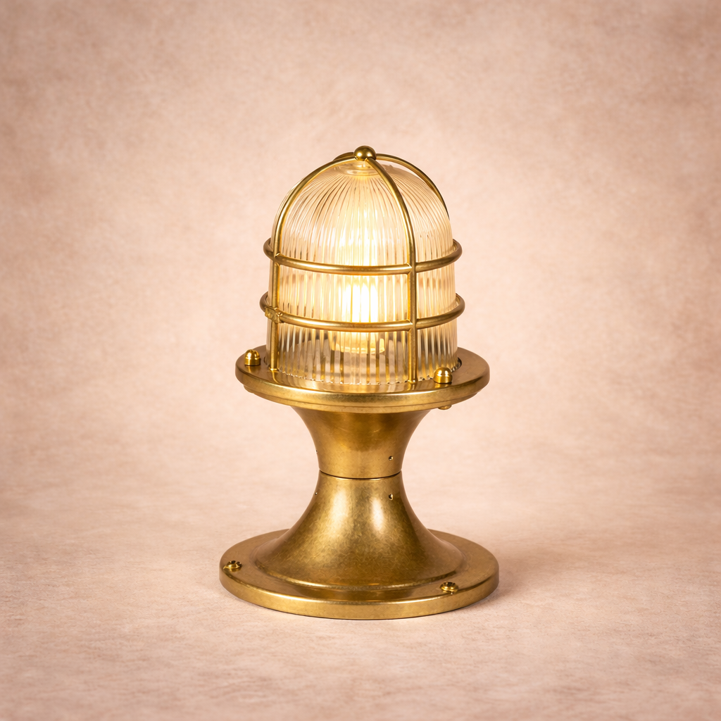 Navigator Wellington Grand Post Lantern - Raw Brass