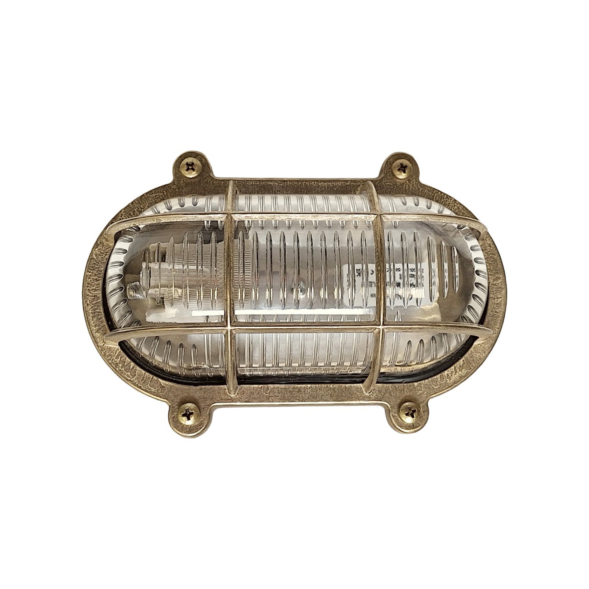 Navigator Merchant Flush Bulkhead Wall Light - Raw Brass