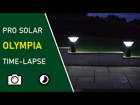 Lumena Pro Solar Olympia - 380mm Pedestal Light with External Mounting Base - Solar