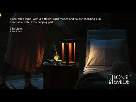 Konstsmide Cannes Outdoor Lantern With USB - Rust