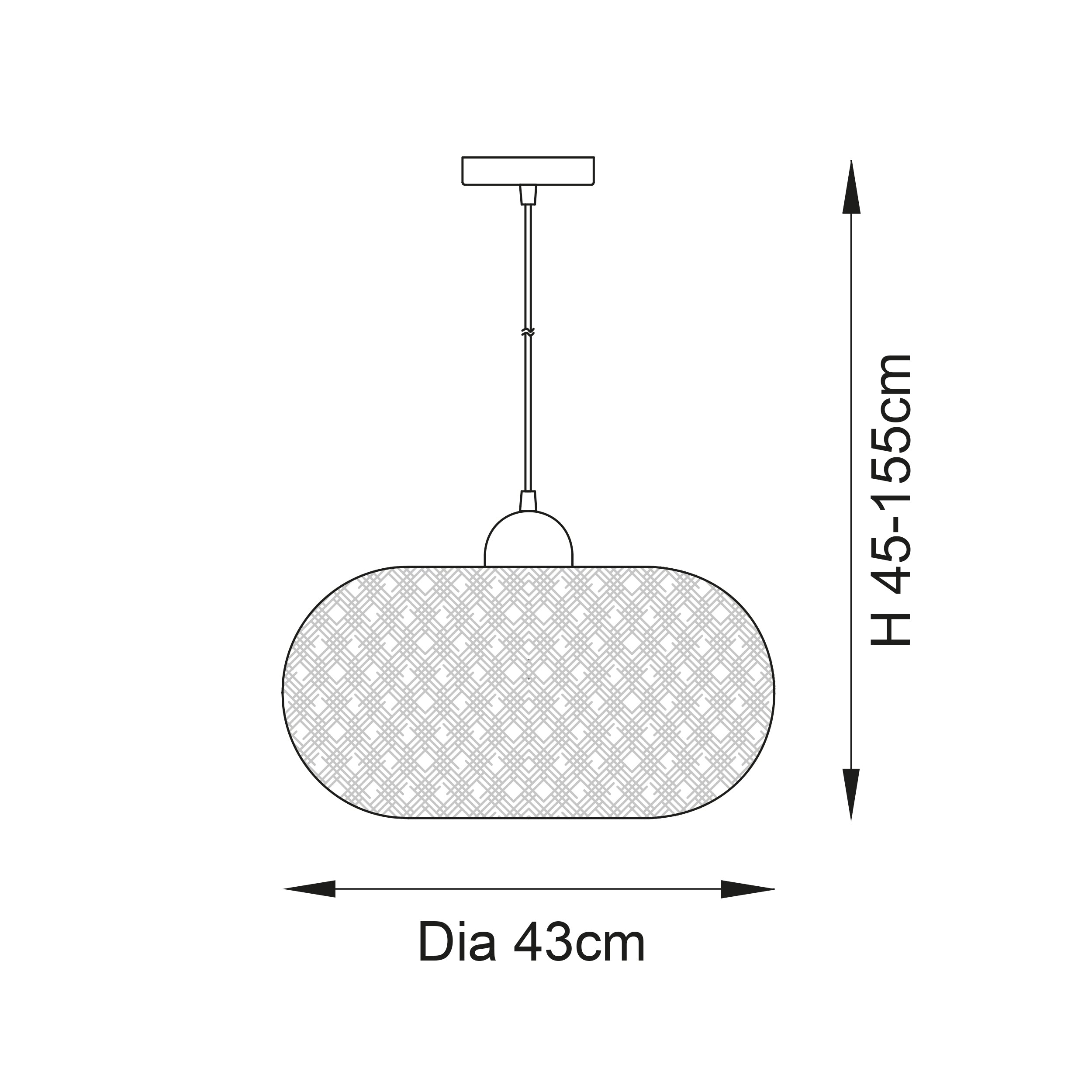Endon Bali Round Raffia Twine Pendant - Bamboo Shade
