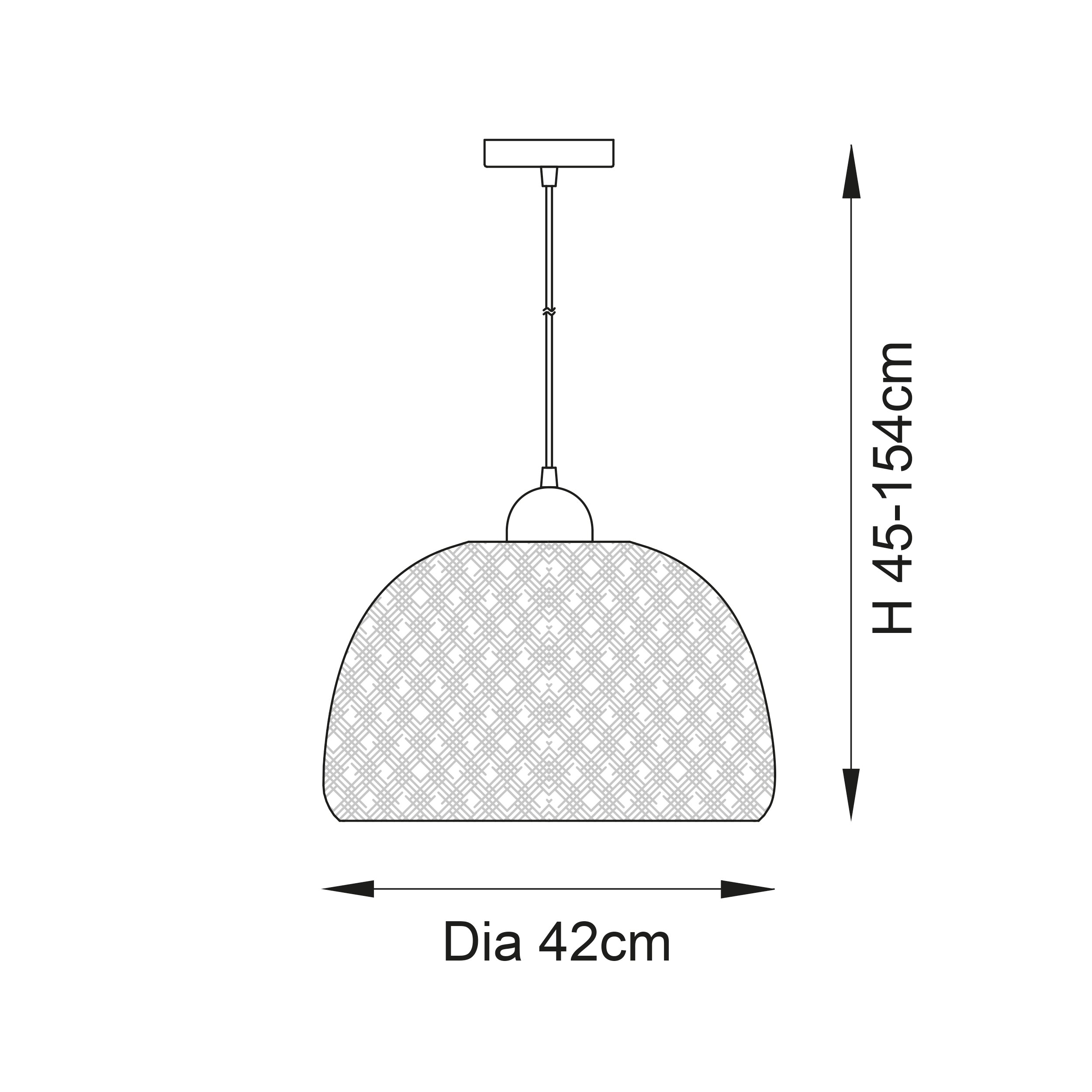 Endon Bali Domed Raffia Twine Pendant - Bamboo Shade