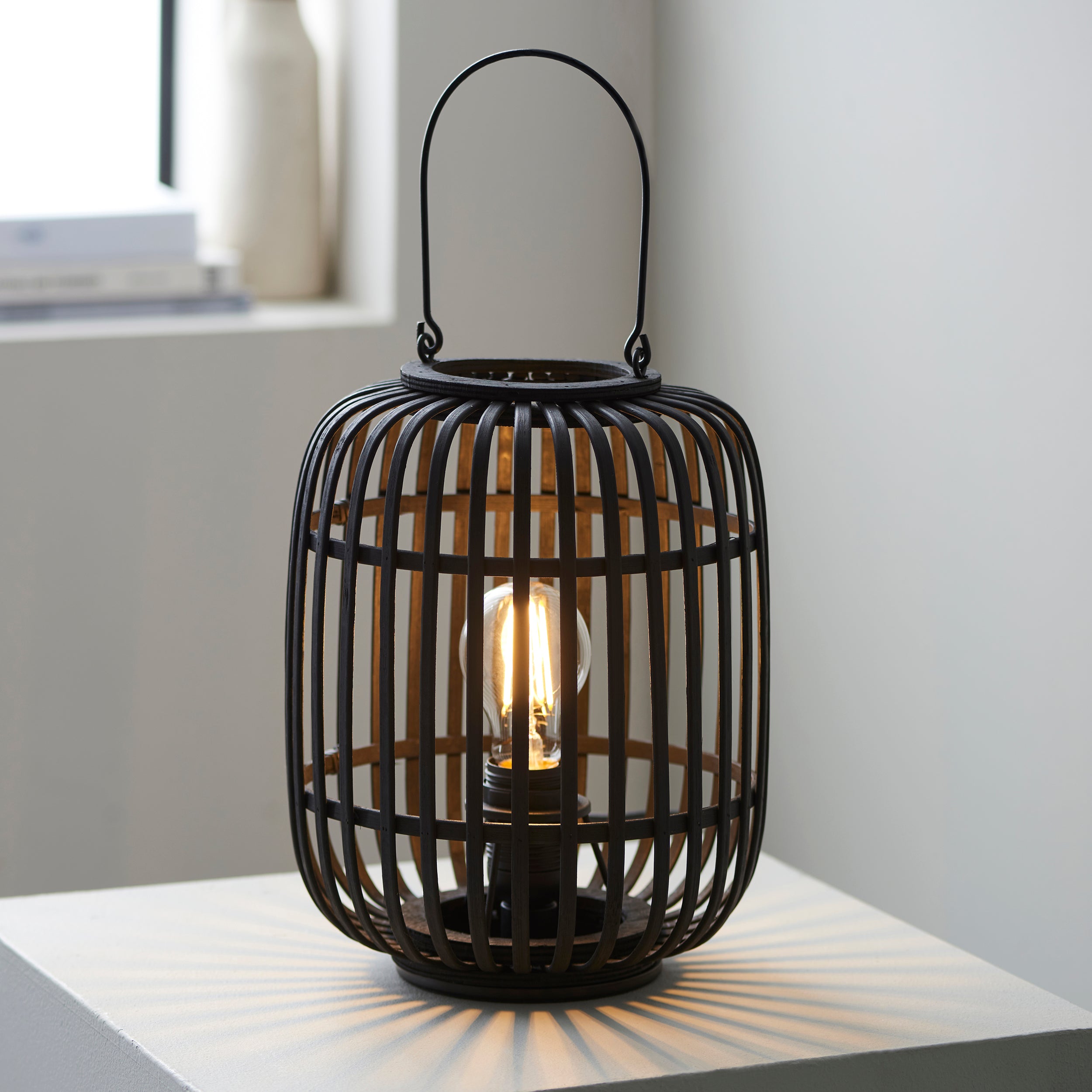 Endon Mathias Table Lamp - Dark Stained Bamboo