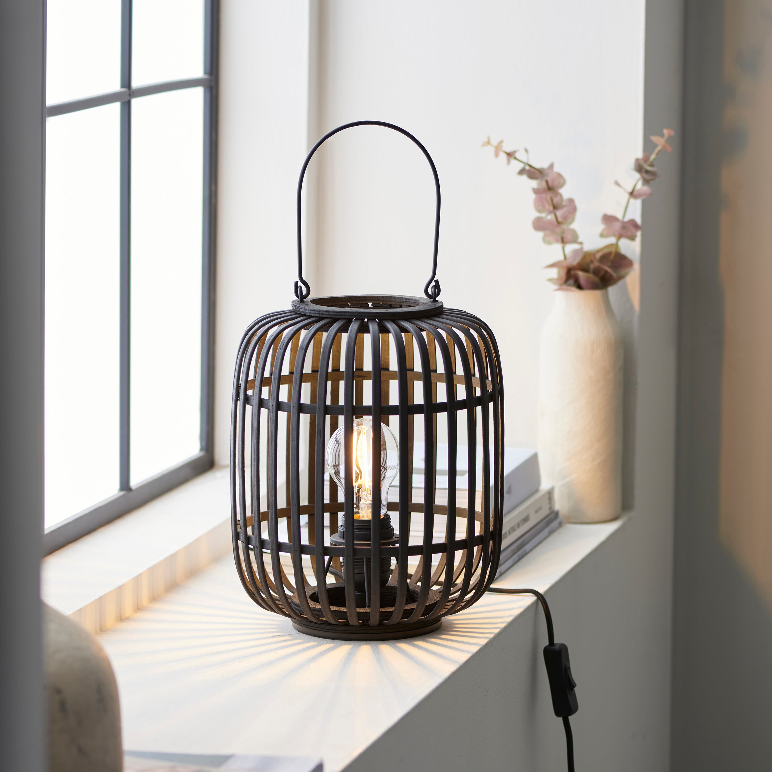 Endon Mathias Table Lamp - Dark Stained Bamboo