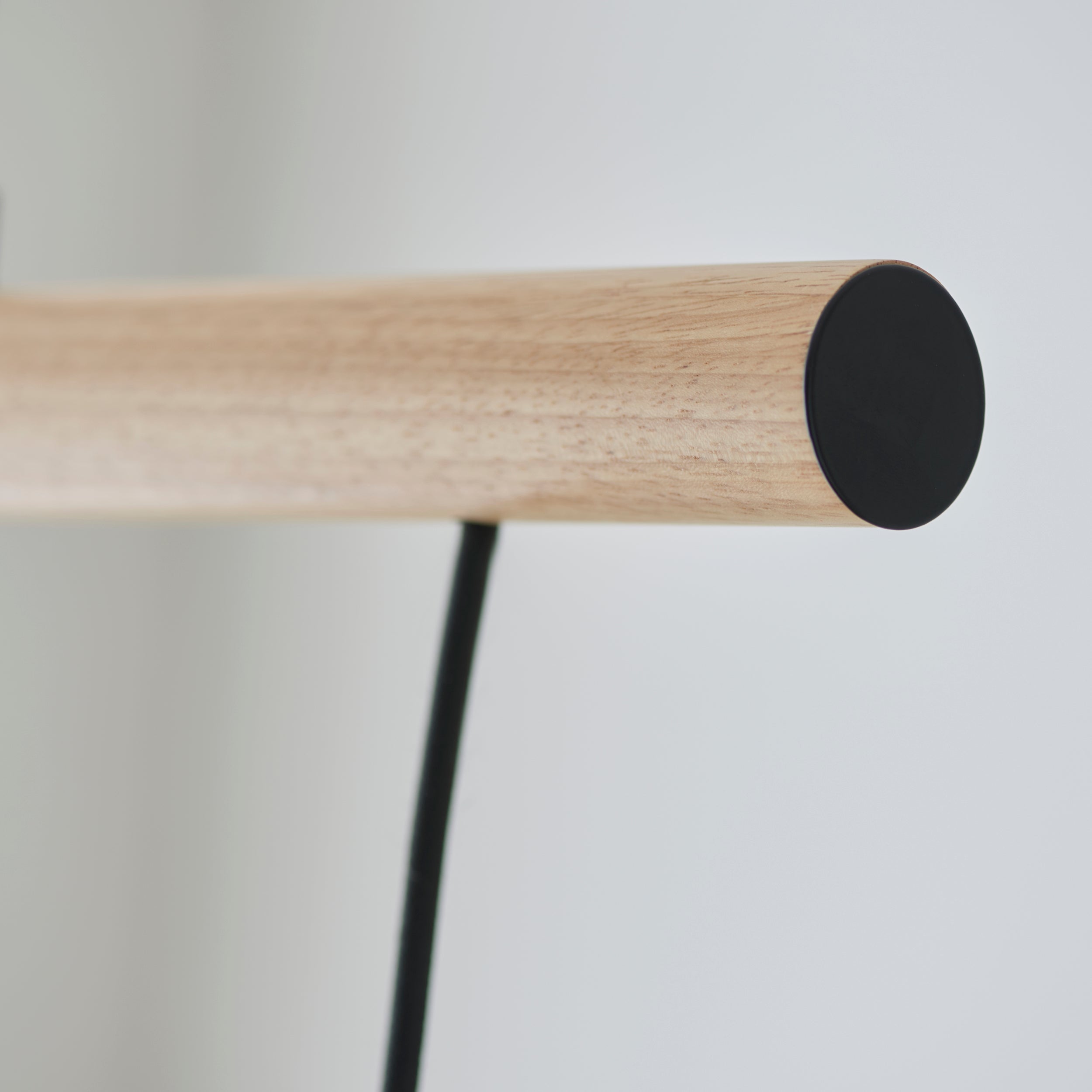 Endon Sven 3 Light Linear Pendant - Light Wood & Matt Black