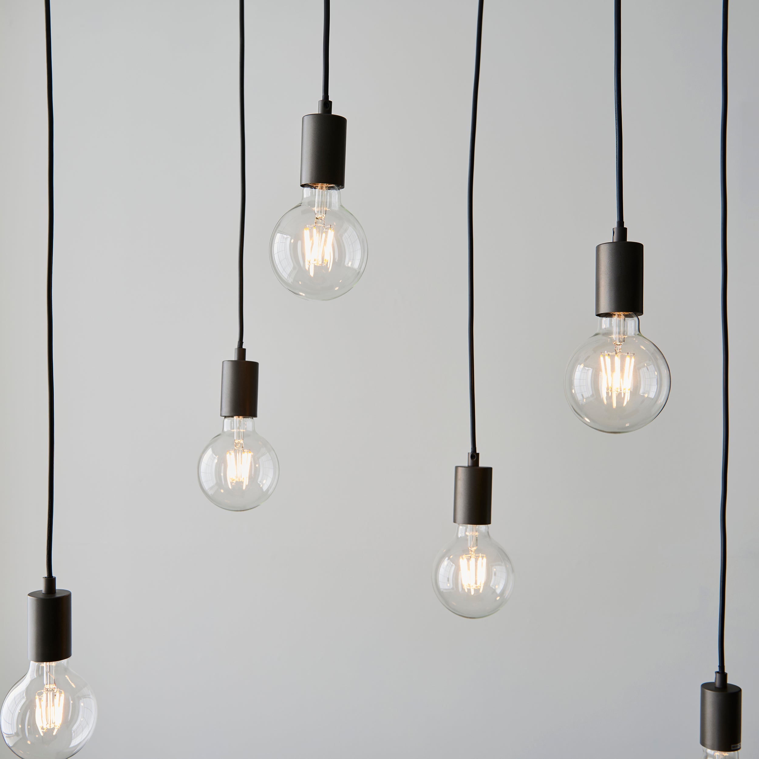 Endon Stellan 6 Light Linear Pendant - Oak Effect