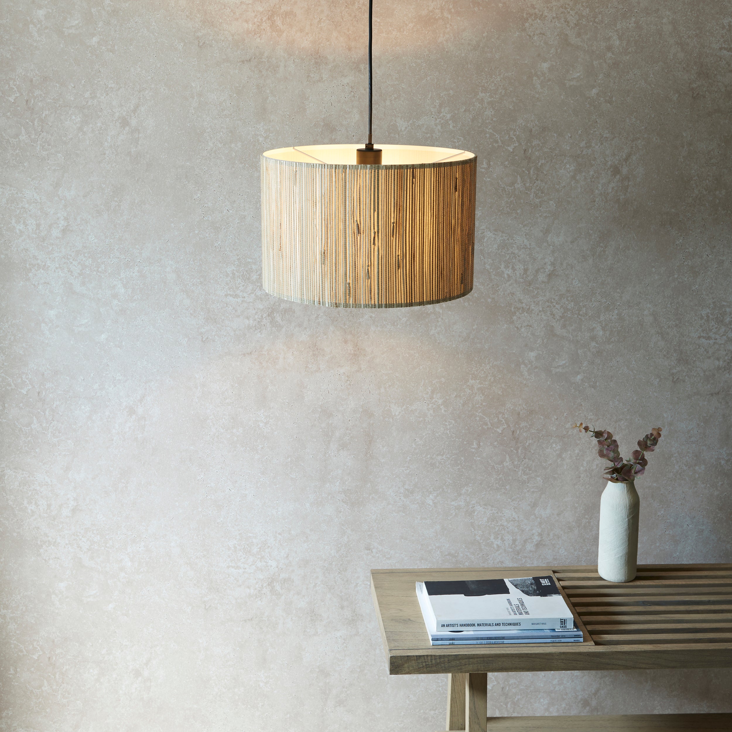 Endon Longshore Single Light Pendant - Woven Seagrass