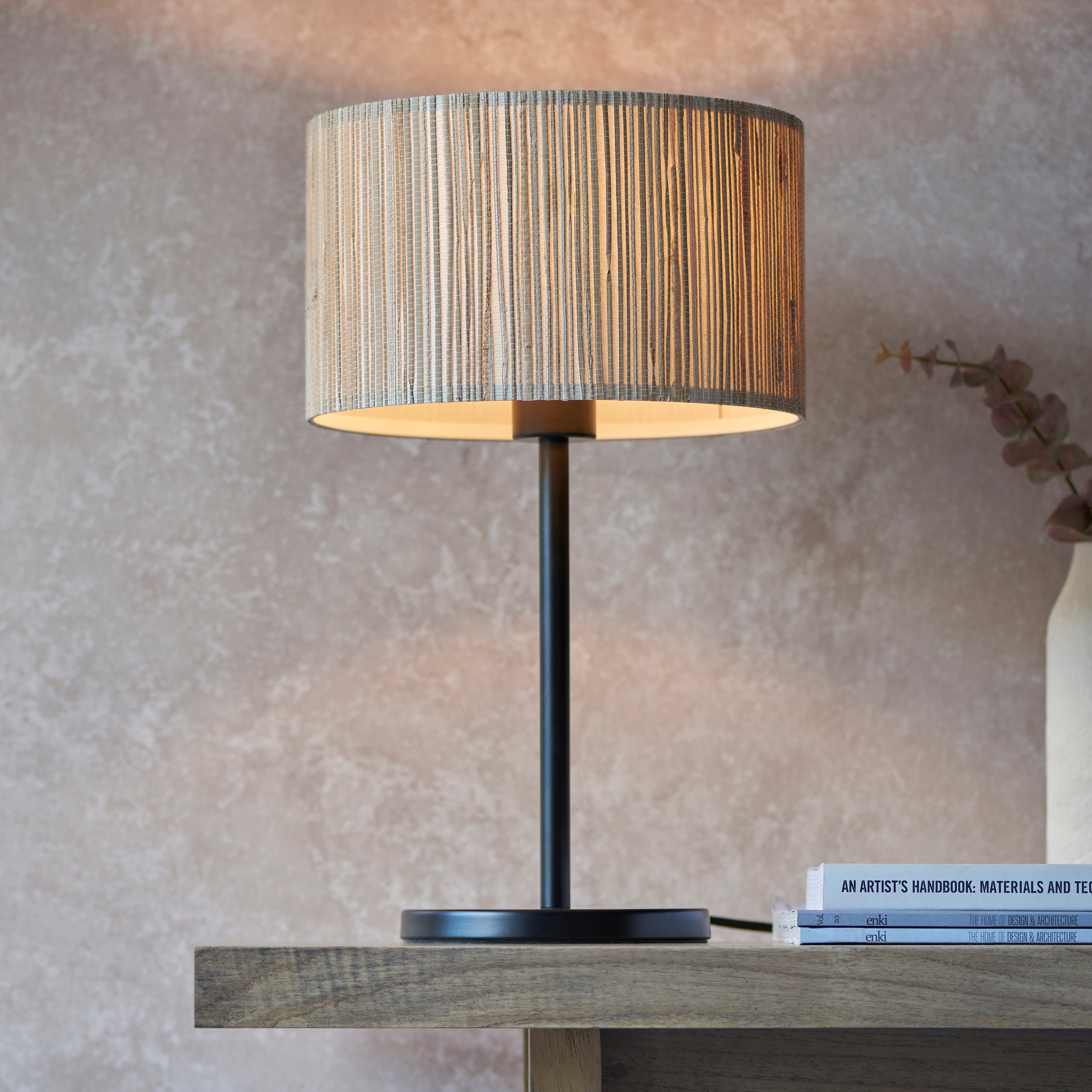 Endon Longshore Single Light Table Lamp - Woven Seagrass