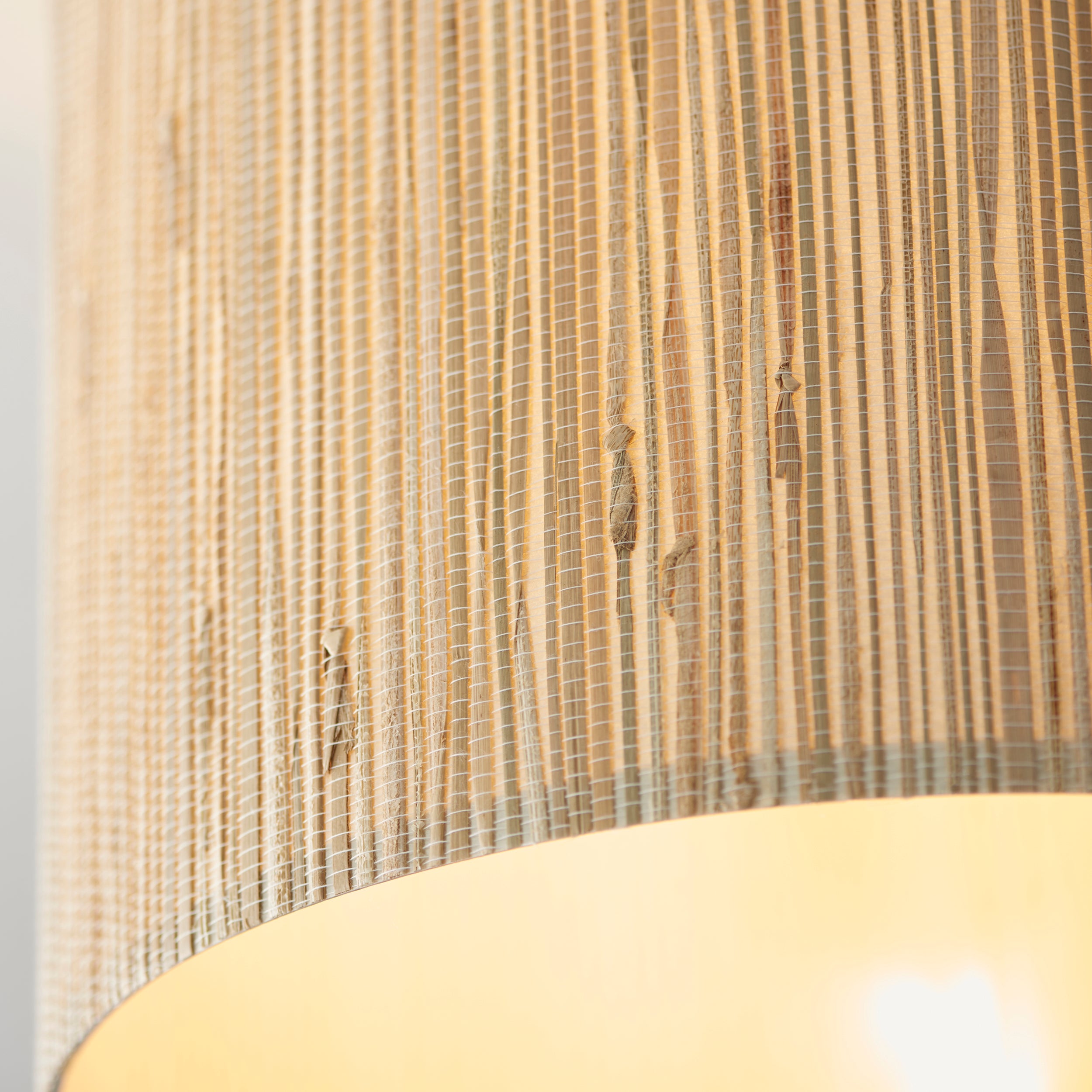 Endon Longshore Single Semi Fush Ceiling Light - Woven Seagrass