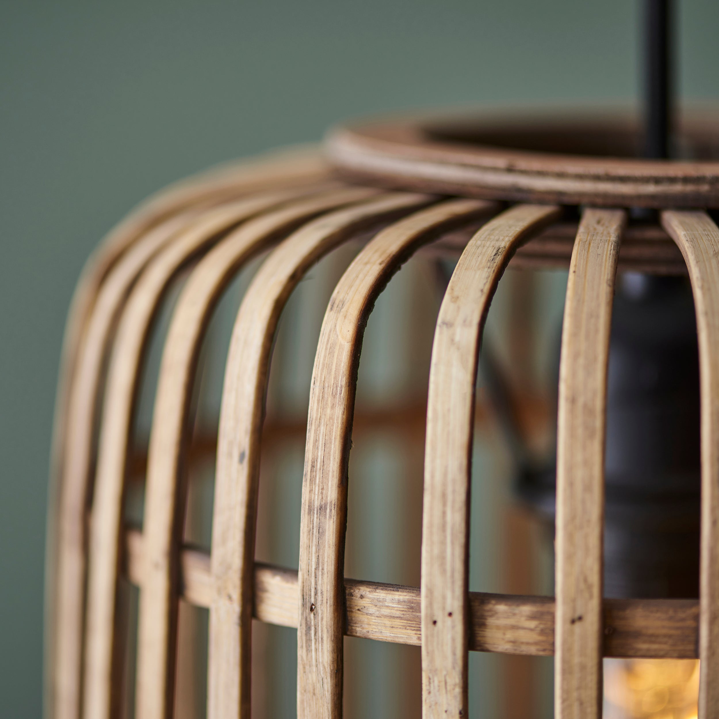 Endon Mathias Bamboo Single Light Pendant - Natural Bamboo