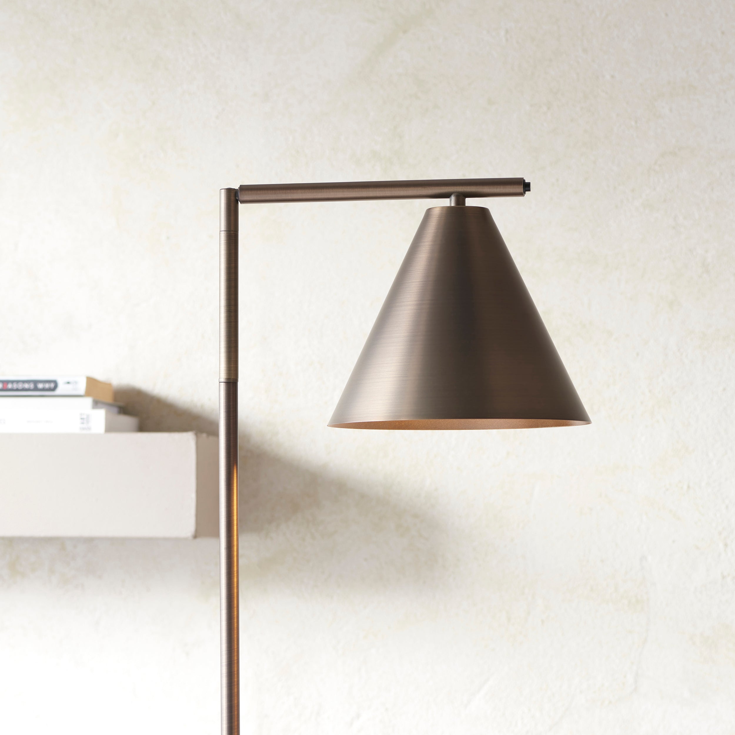 Endon Cape 1 Light Floor - Brushed Antique Bronze