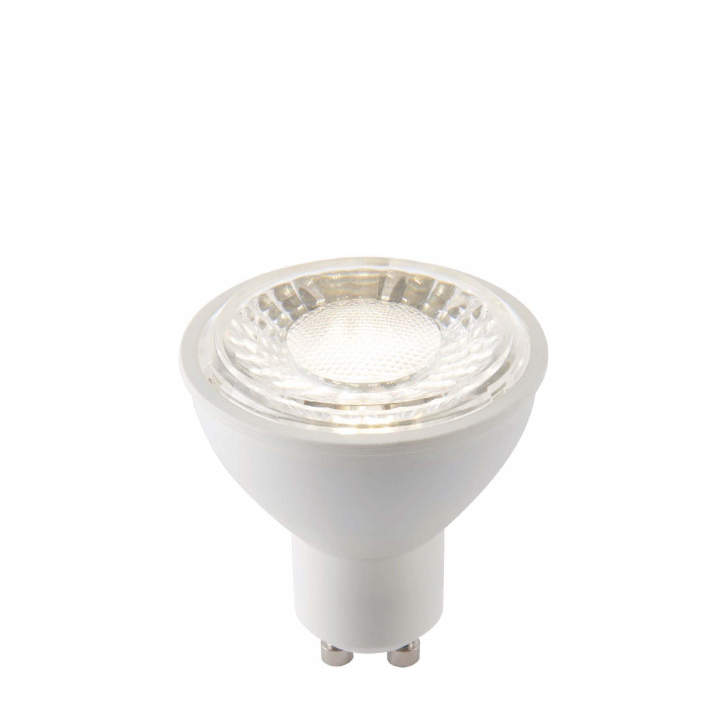 Endon GU10 LED SMD 60º 7W Lamp - 4000K - Non-Dimmable - Matt White Plastic