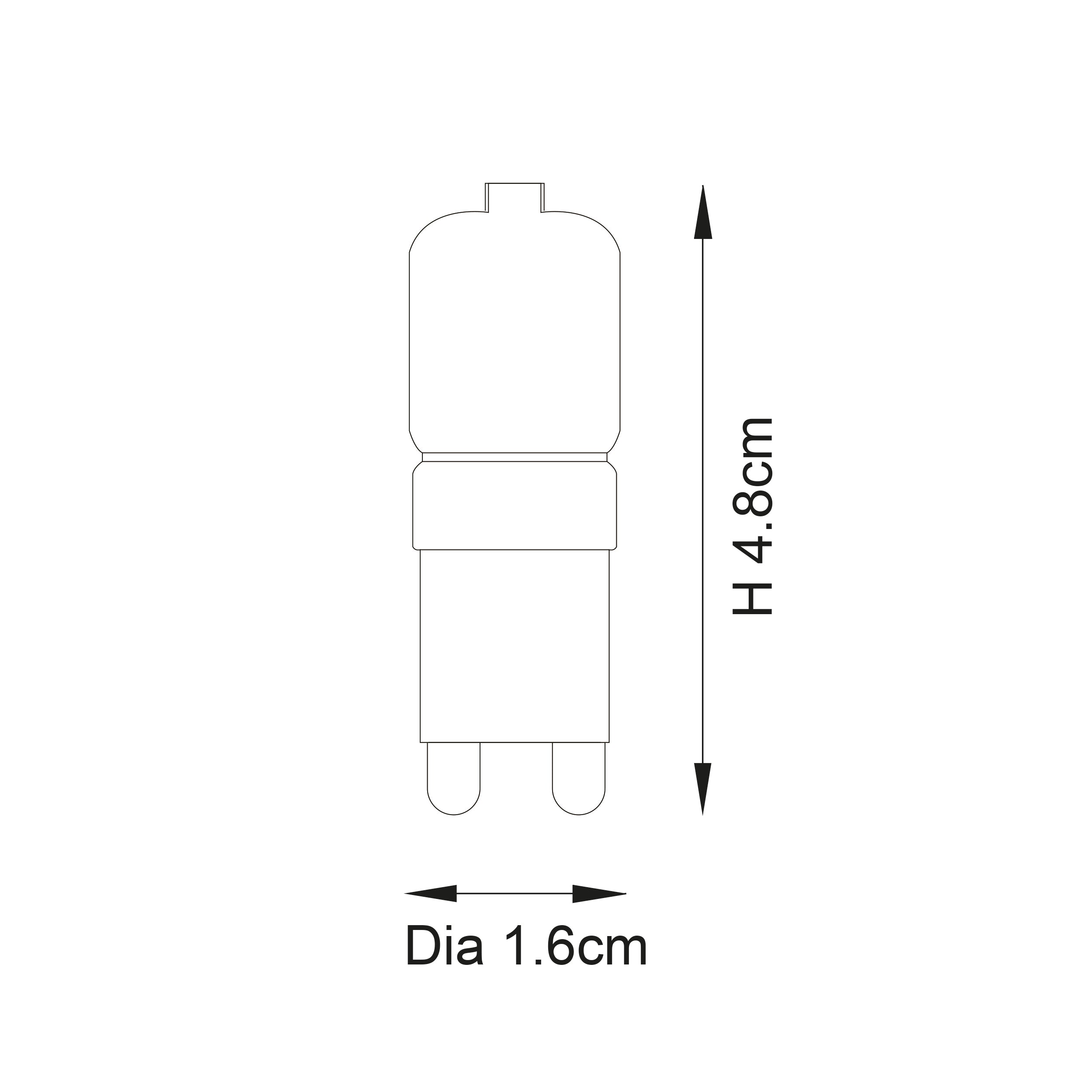 Endon G9 LED Frosted SMD 2W Bulb - 3000K - Non-Dimmable