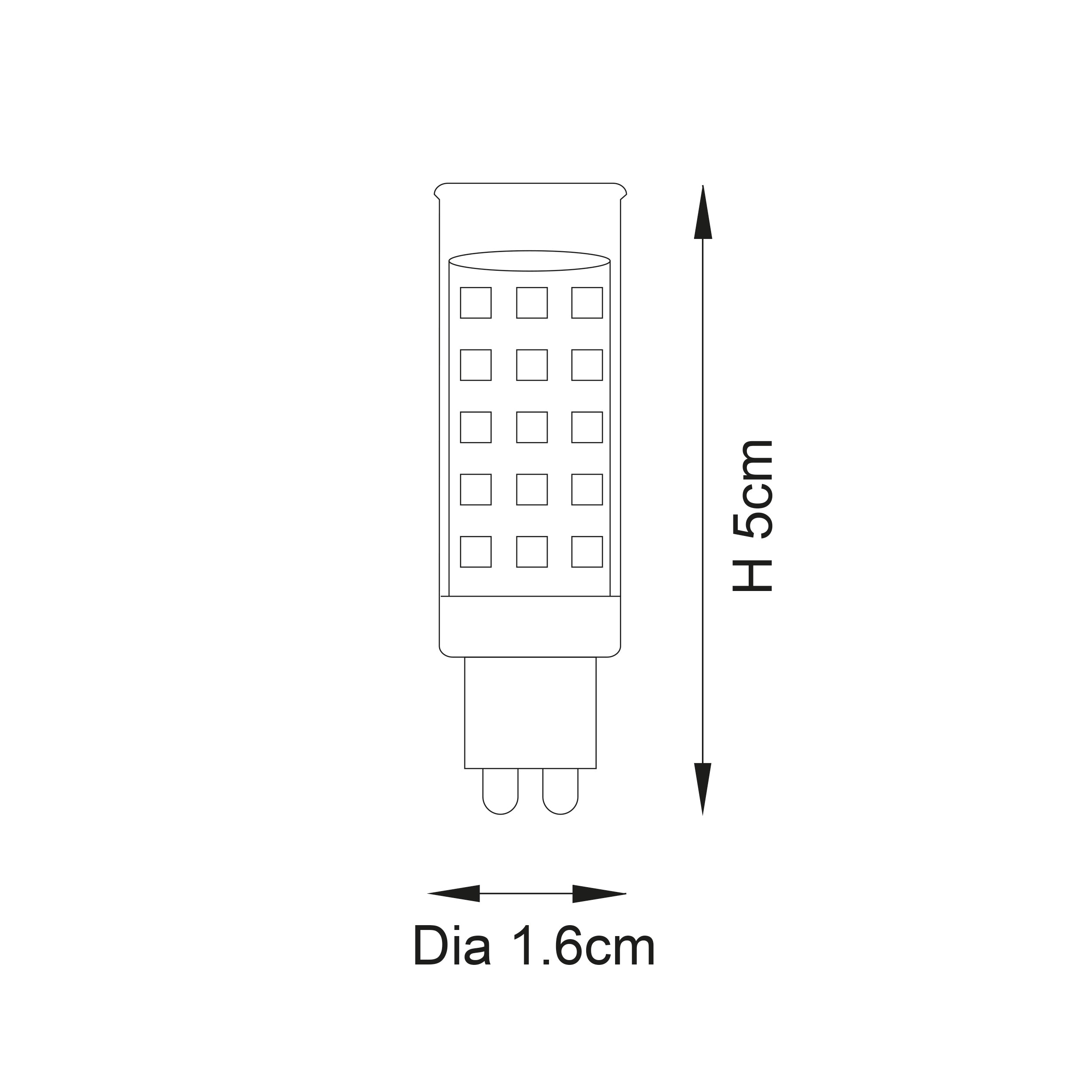 Endon G9 LED SMD 3.5W Bulb - 3000K - Non-Dimmable