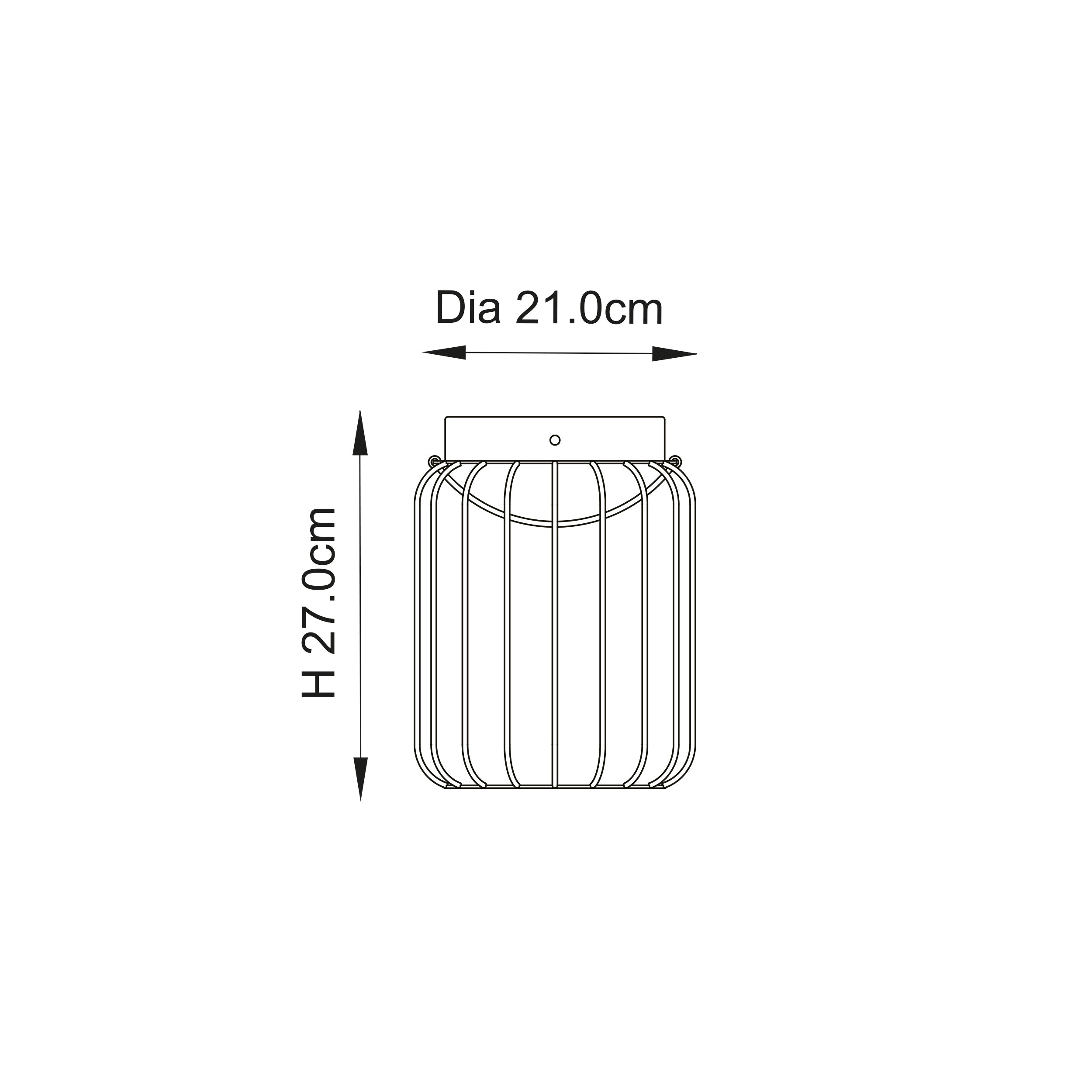Endon Tropic IP44 Solar Table Lantern - Matt Black