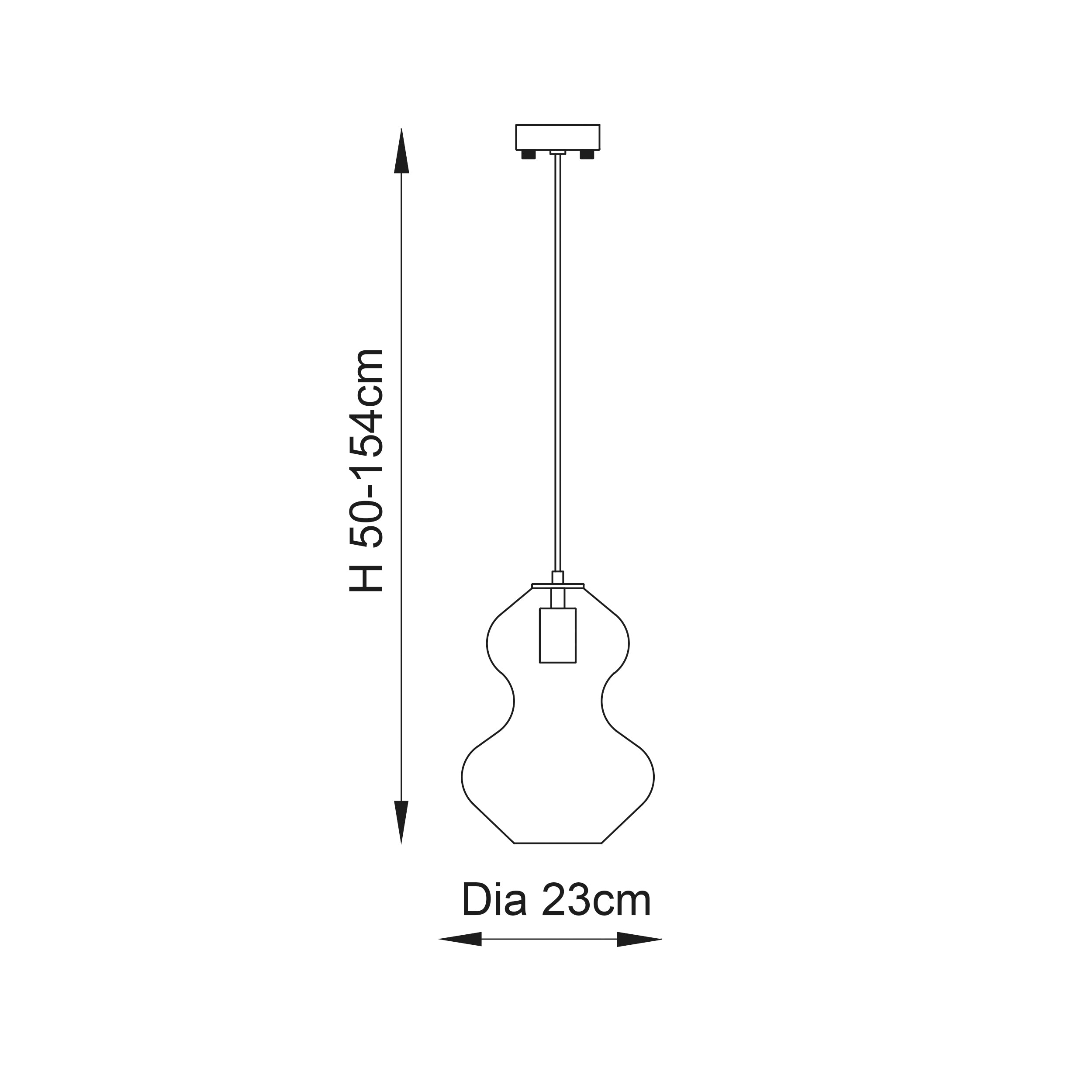 Endon Kelda Shaped Single Pendant - Satin Brass Plate & Champagne Lustre Glass
