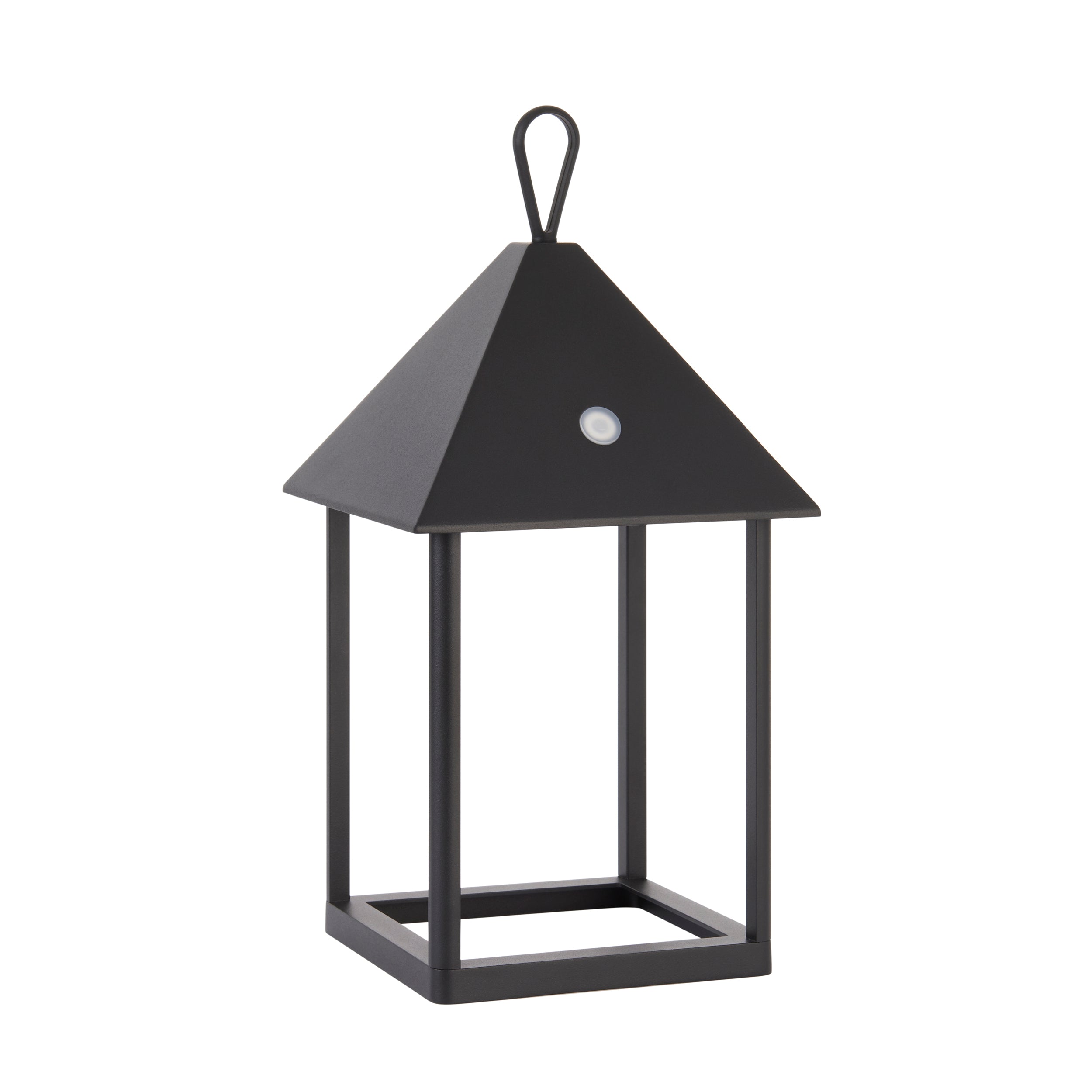 Endon Hoot Medium IP44 USB Table Lantern - Matt Black