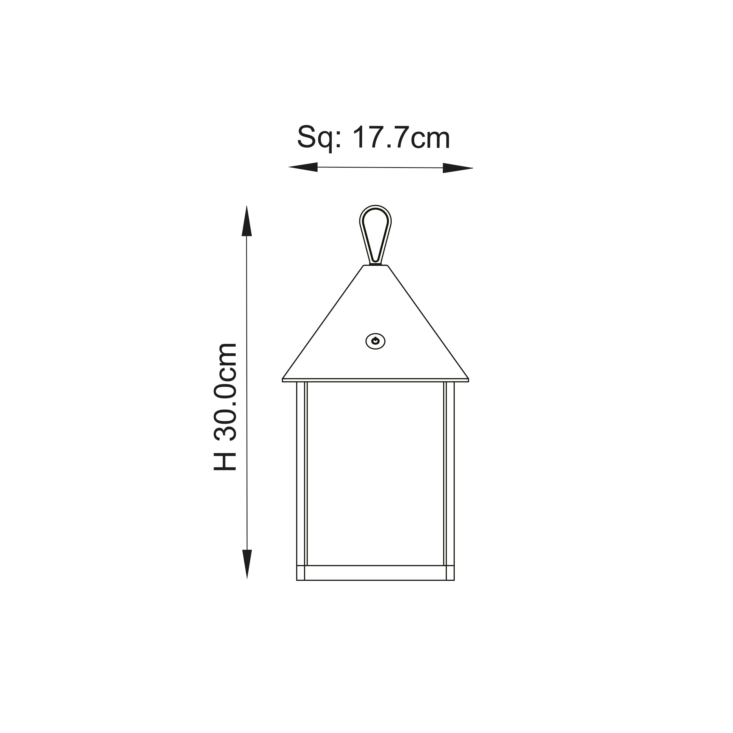 Endon Hoot Medium IP44 USB Table Lantern - Matt Black