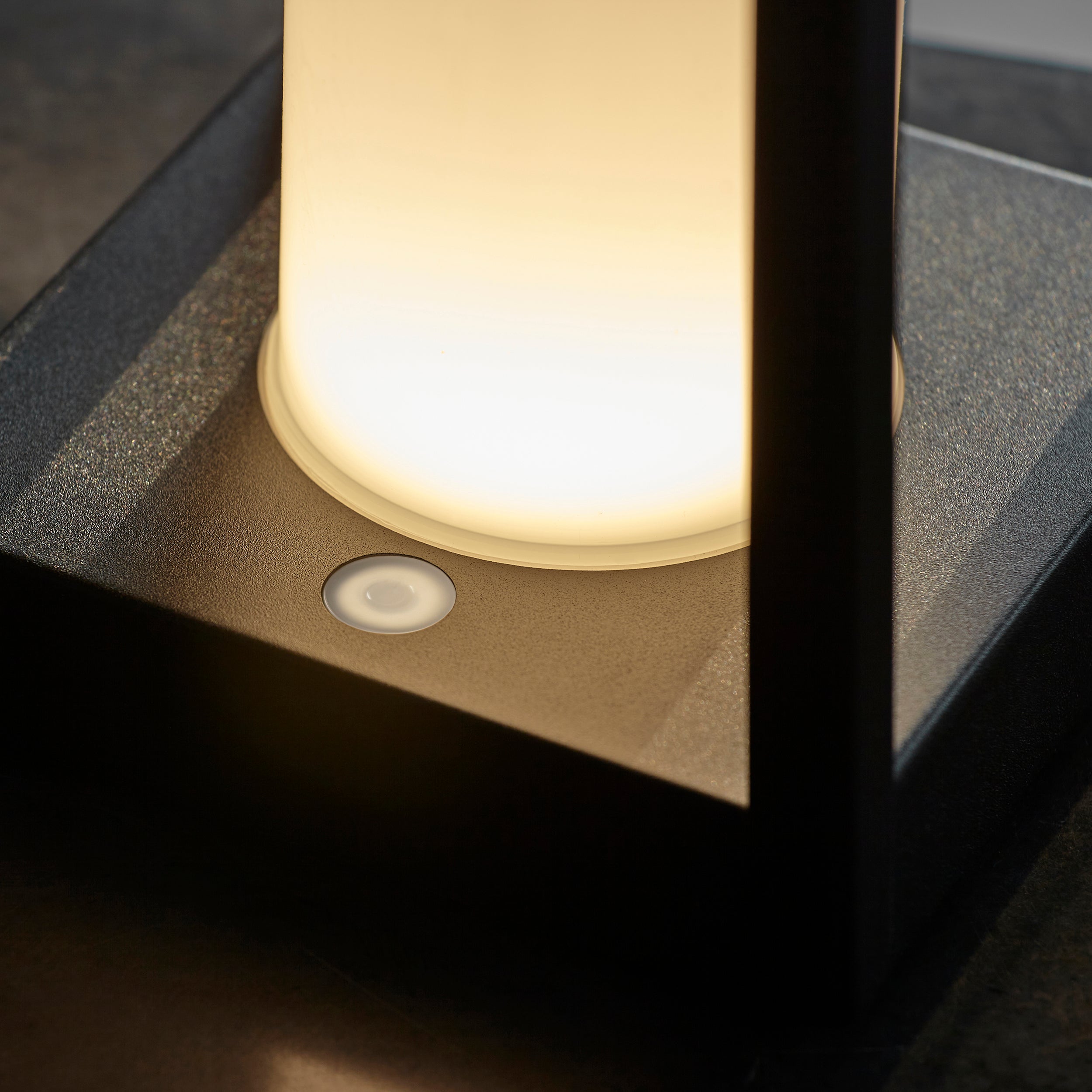 Endon Tallow USB IP44 Table Lantern - Matt Black