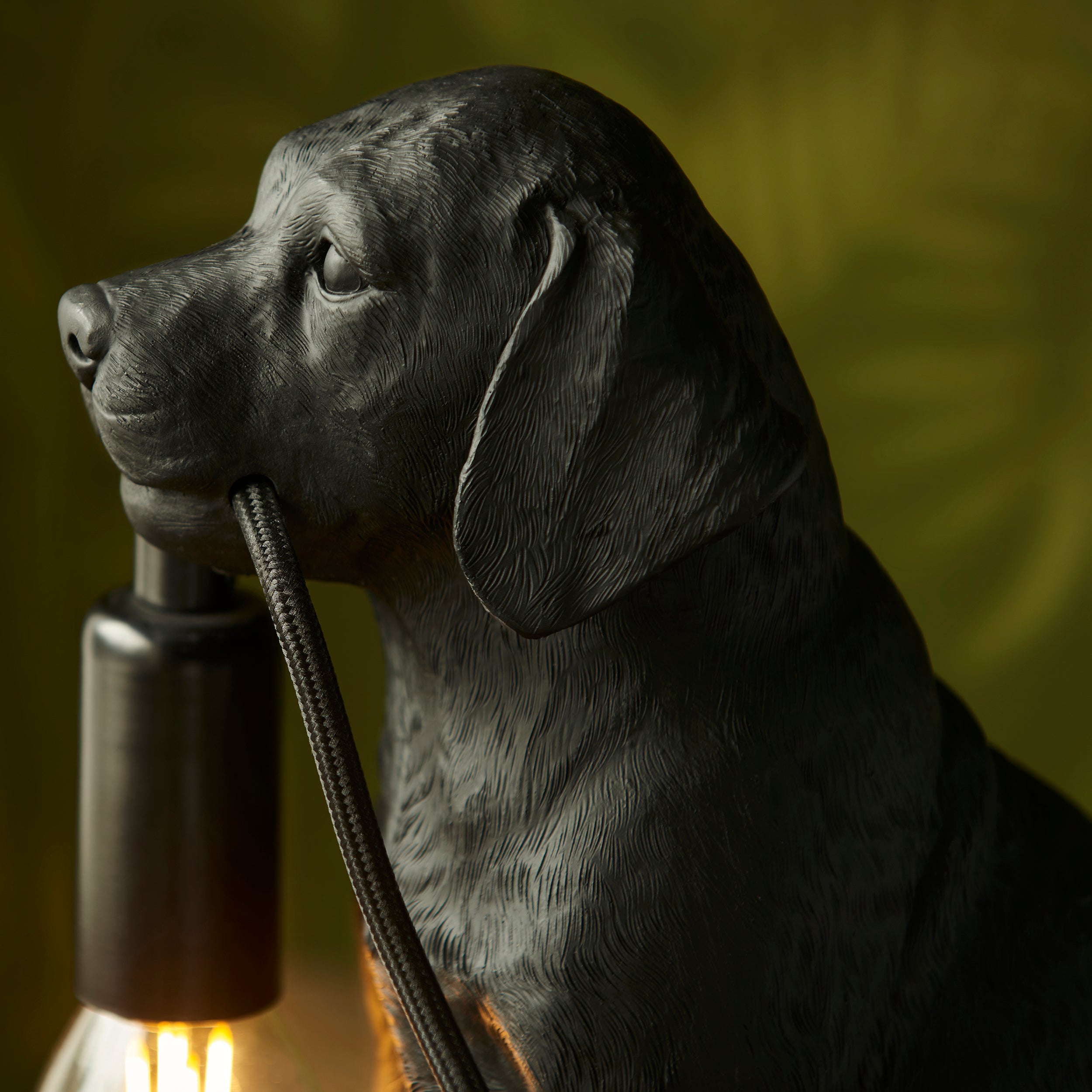 Endon Labrador Puppy 1 Light Table Lamp - Matt Black